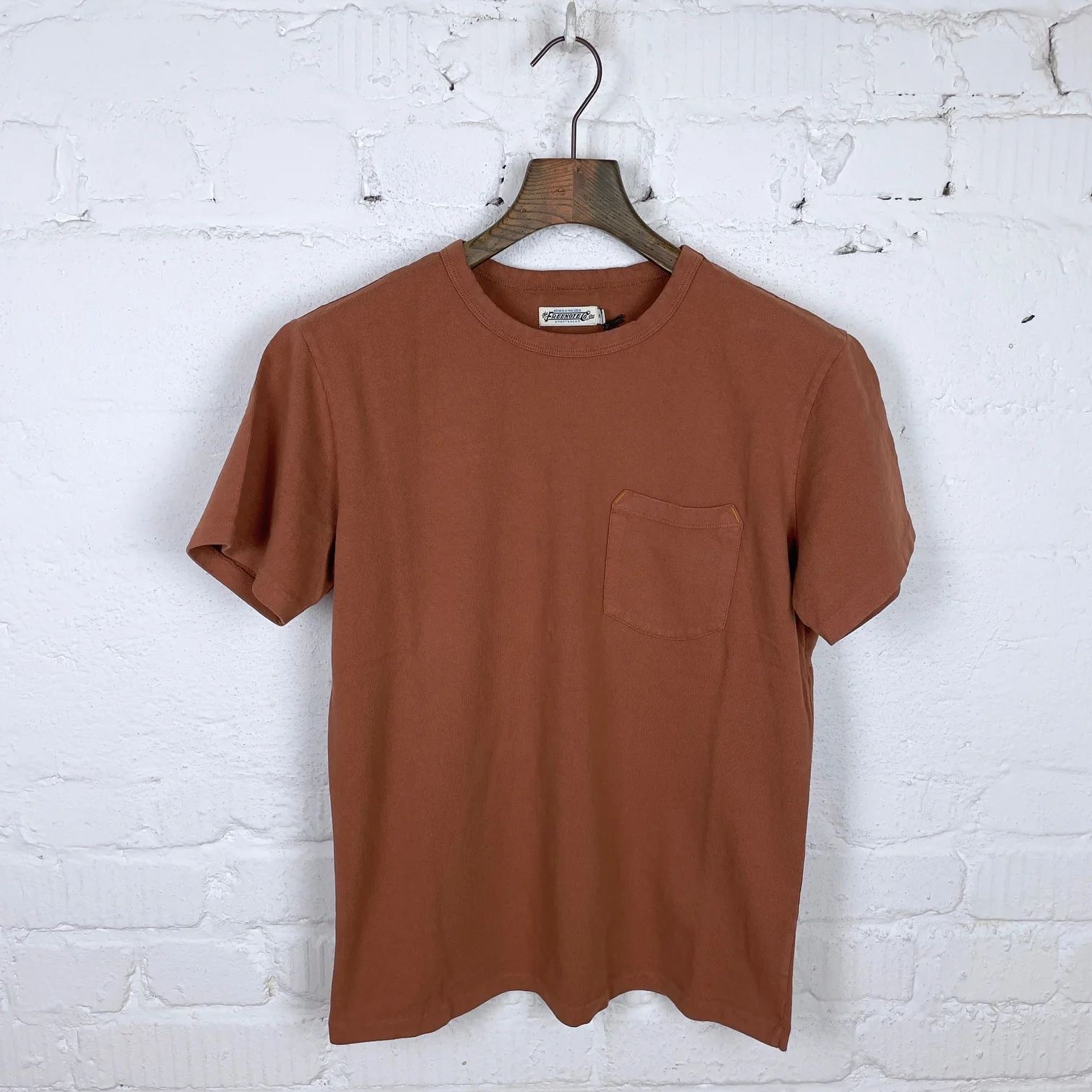 freenote cloth | 13 ounce pocket t-shirt rust