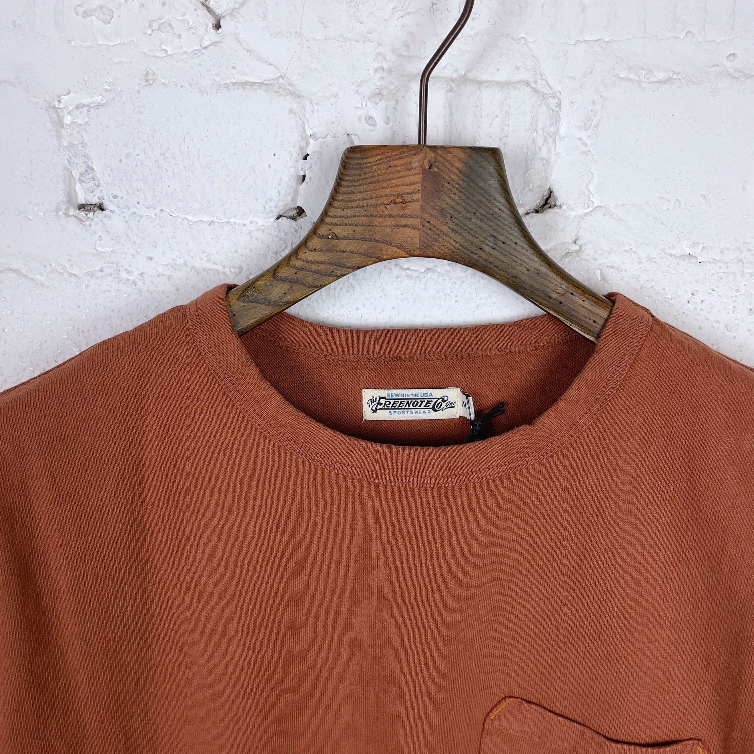 freenote cloth | 13 ounce pocket t-shirt rust - Image 2