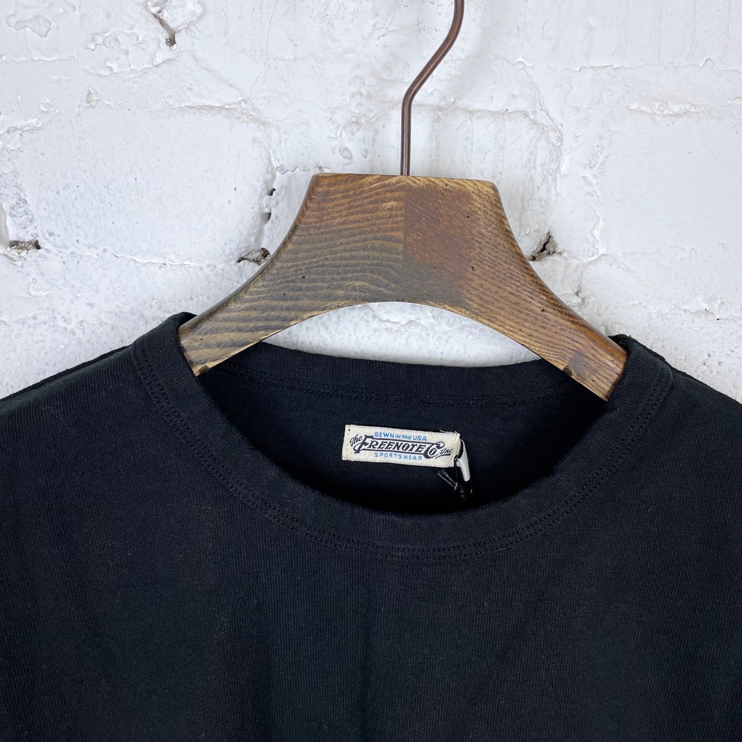 freenote cloth | 13 ounce shifter tee l-s black combo - Image 5