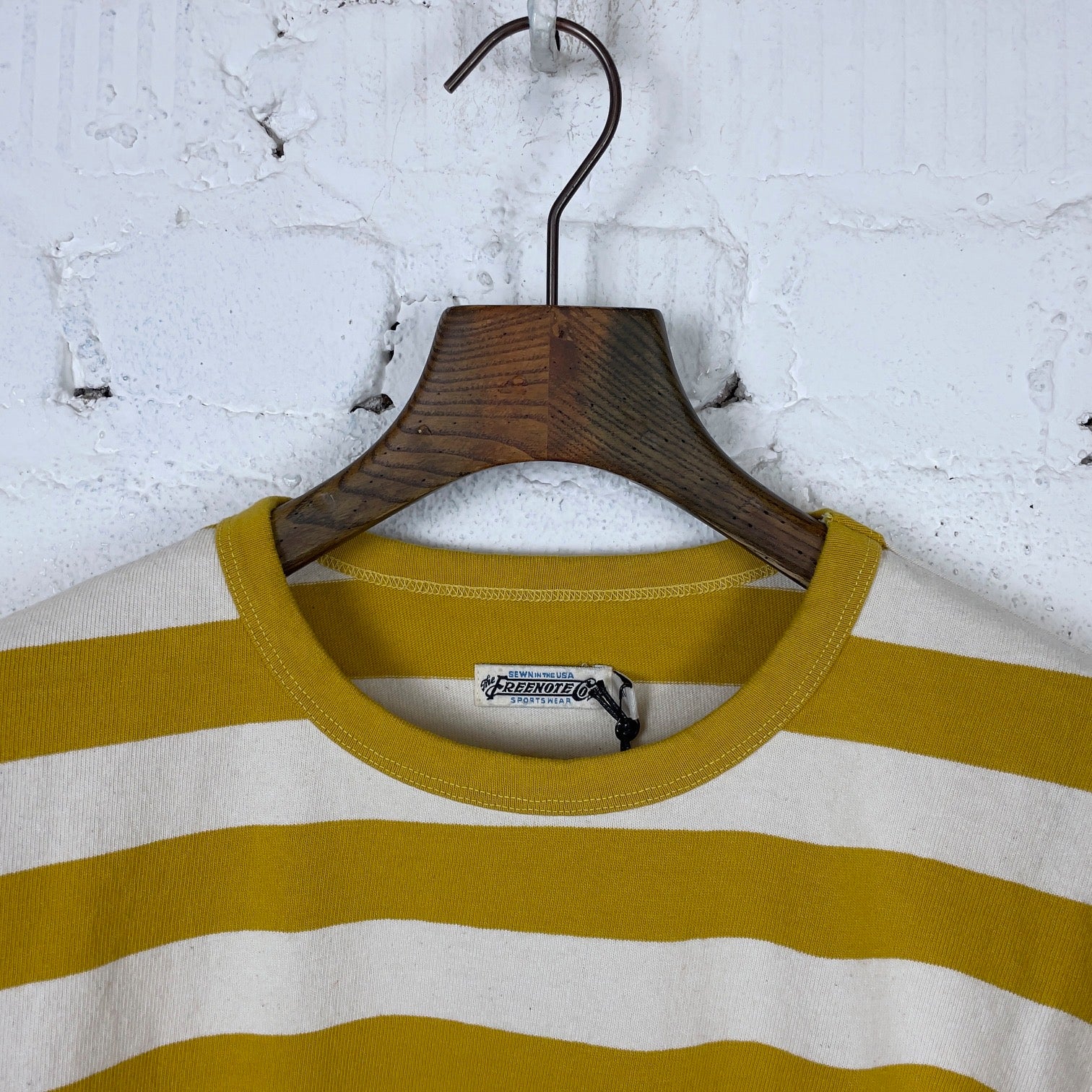 freenote cloth | 13 ounce shifter tee s-s mustard stripe - Image 2