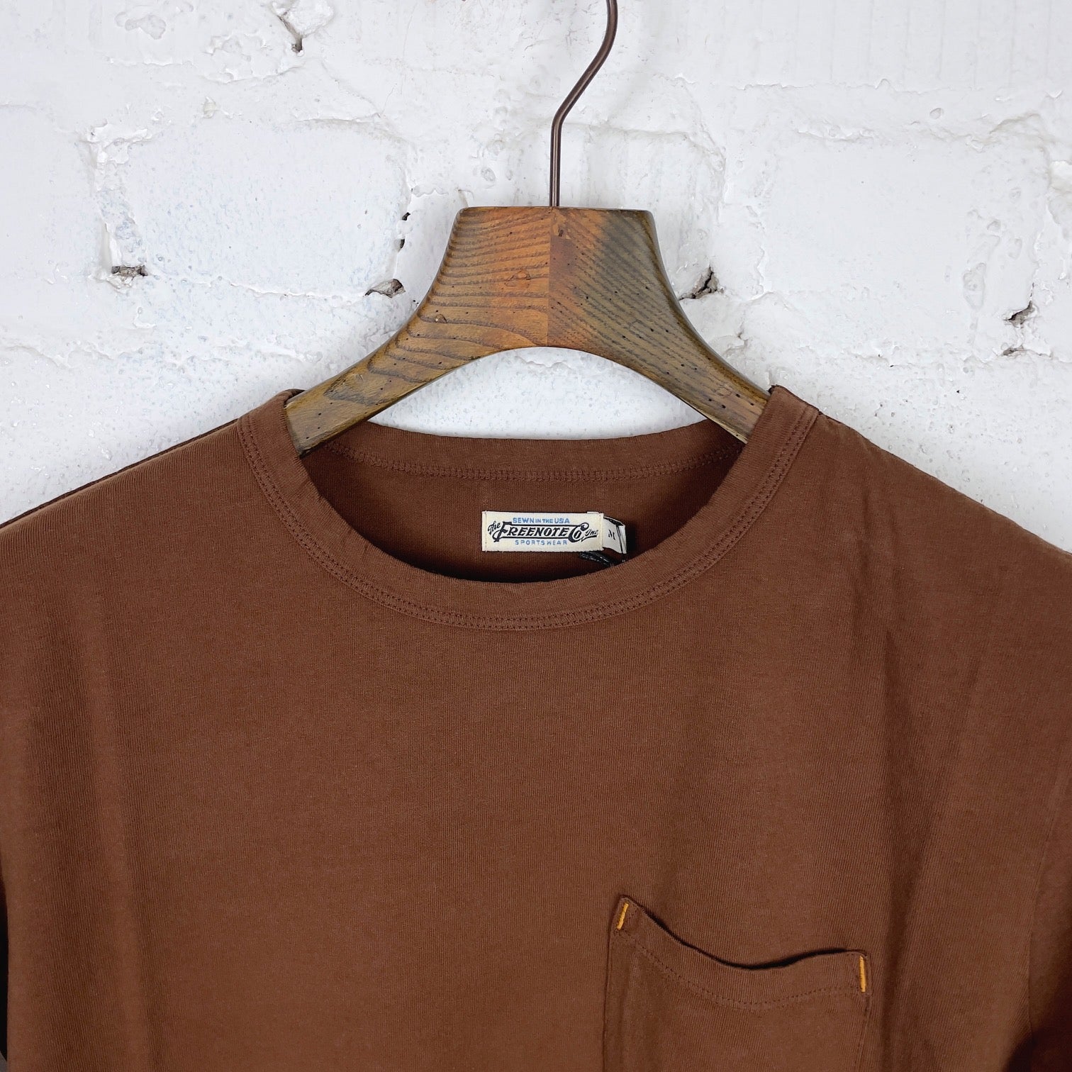 freenote cloth | 9 ounce pocket t-shirt chocolate - Image 2