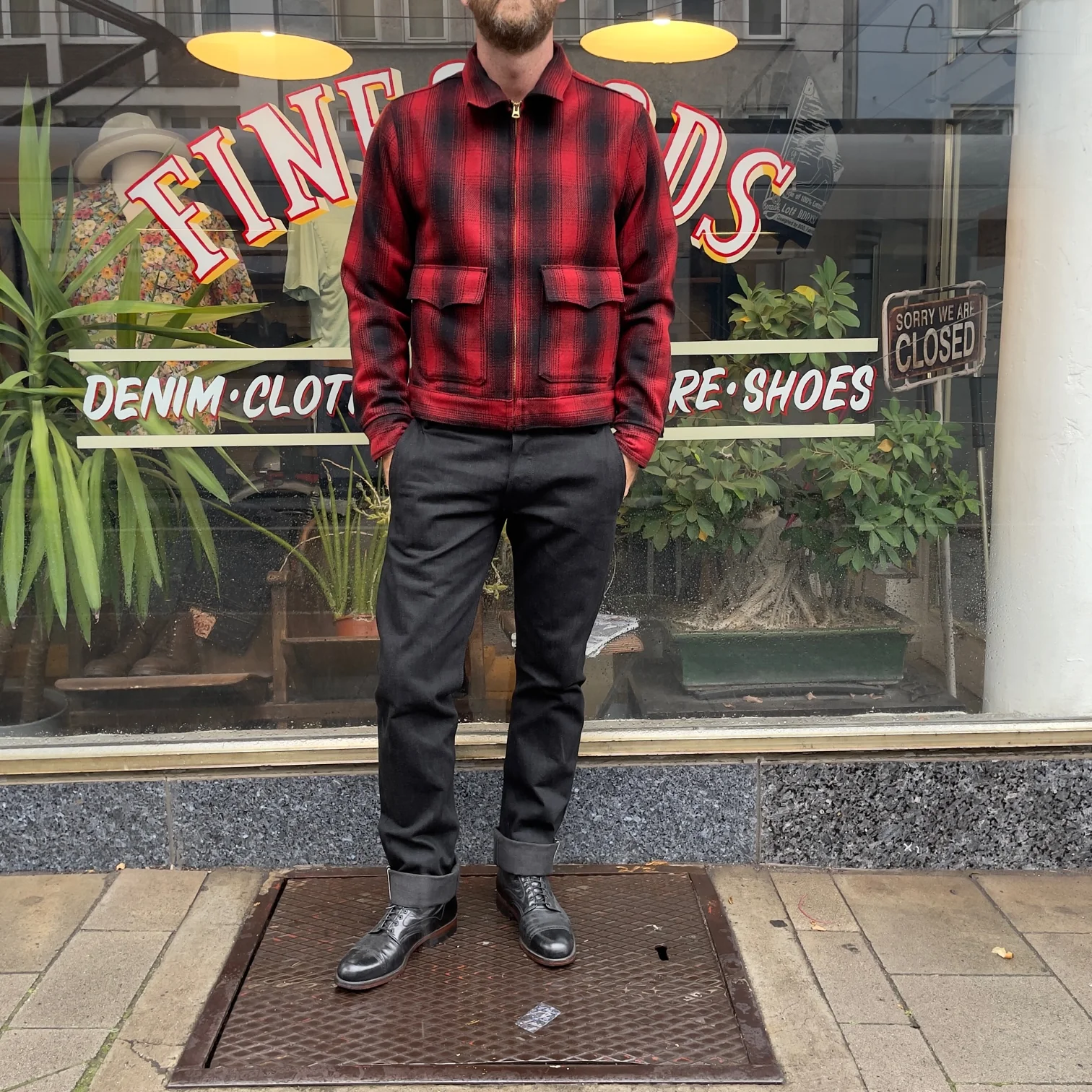 freenote cloth | alcorn wool red plaid jacket - Image 2