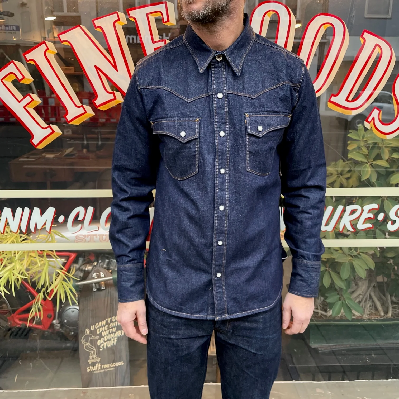 freenote cloth | calico shirt 9oz indigo - Image 3