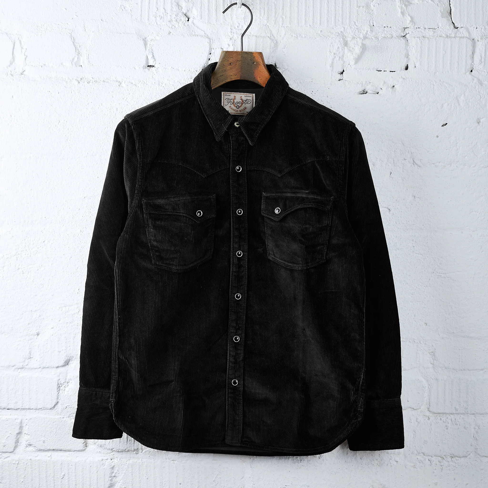 freenote cloth | calico shirt black corduroy