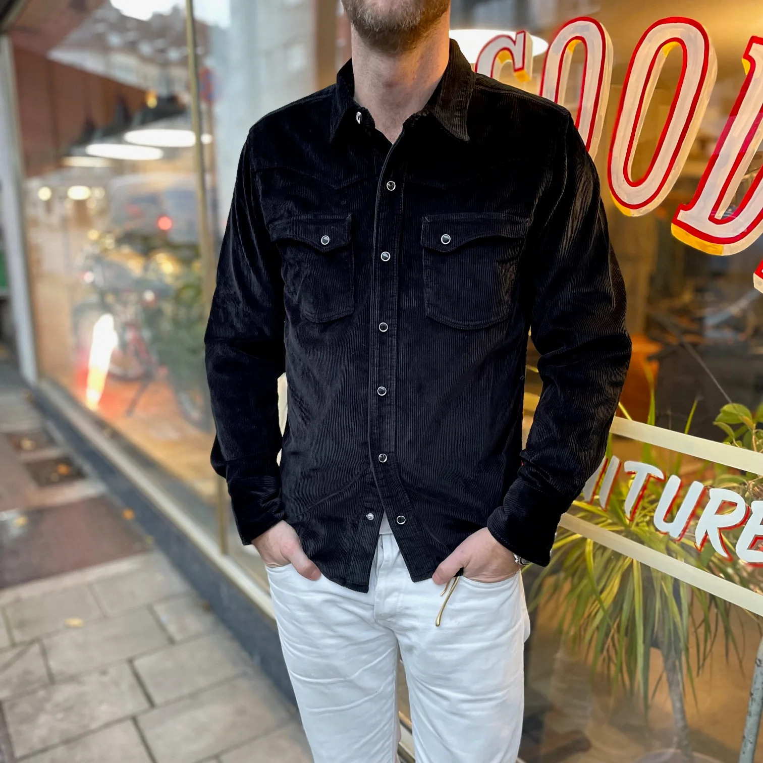 freenote cloth | calico shirt black corduroy - Image 2