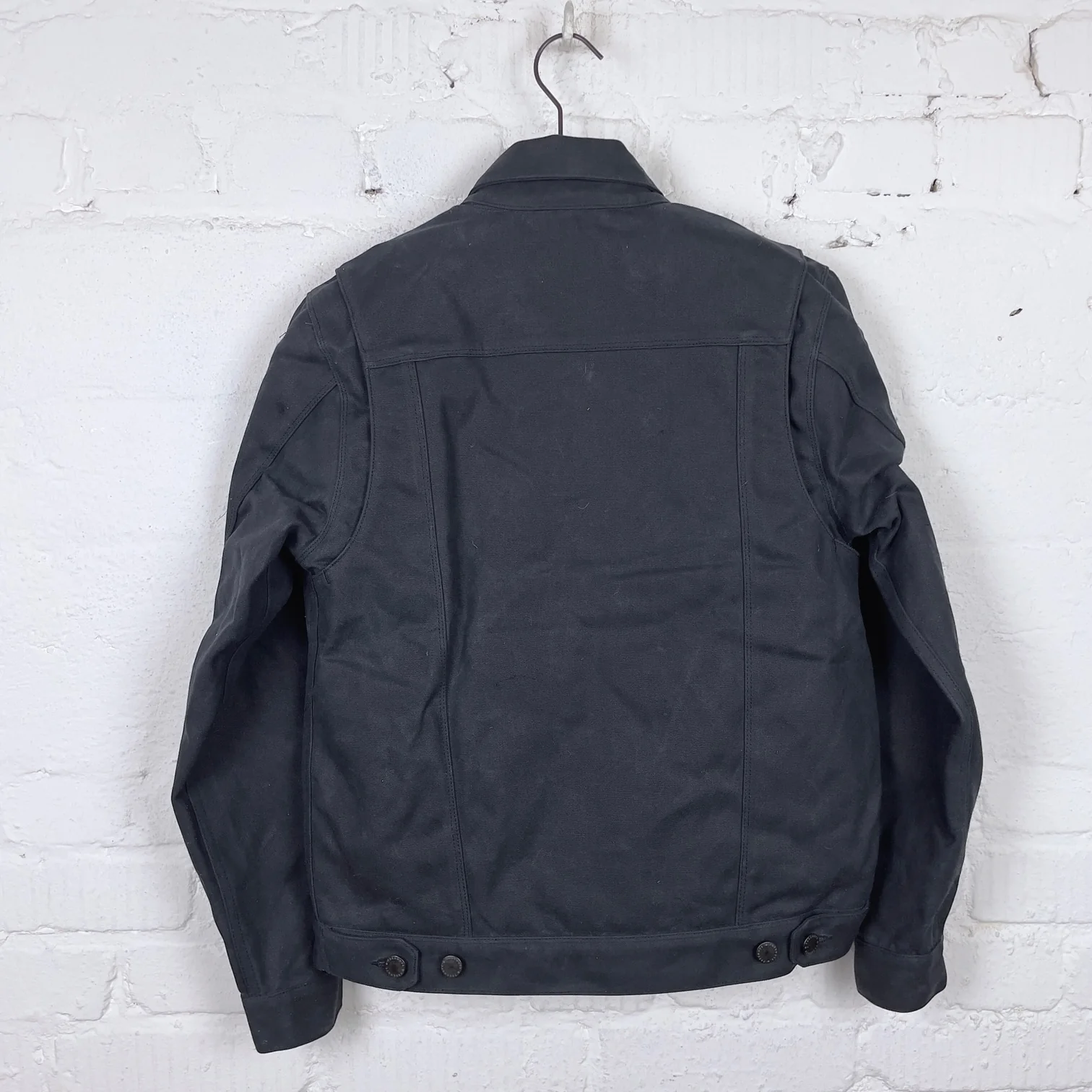 freenote cloth | riders jacket heavy waxed canvas black alpaca - Image 7