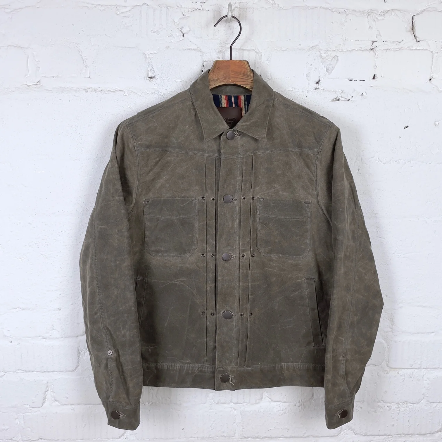 freenote cloth | riders jacket waxed canvas oak