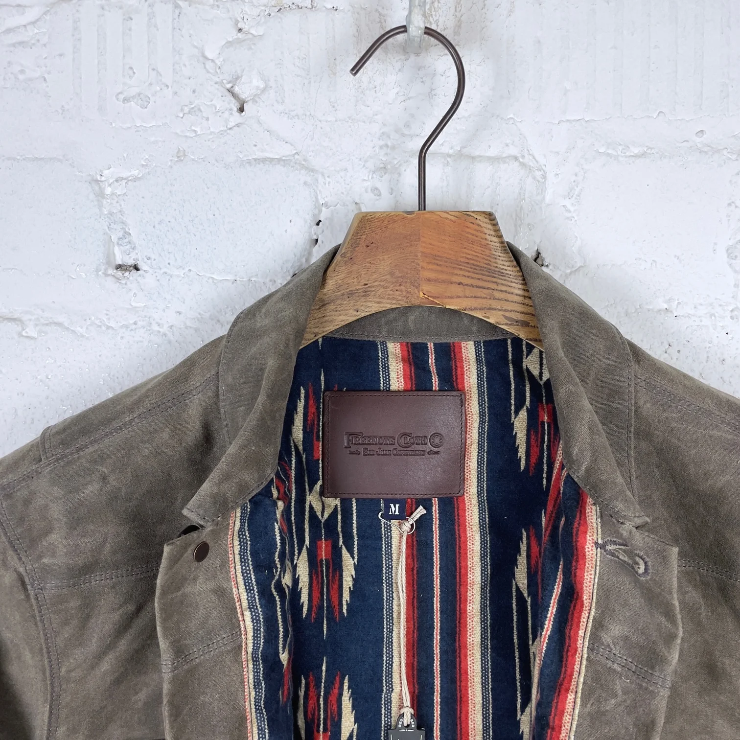 freenote cloth | riders jacket waxed canvas oak - Image 6