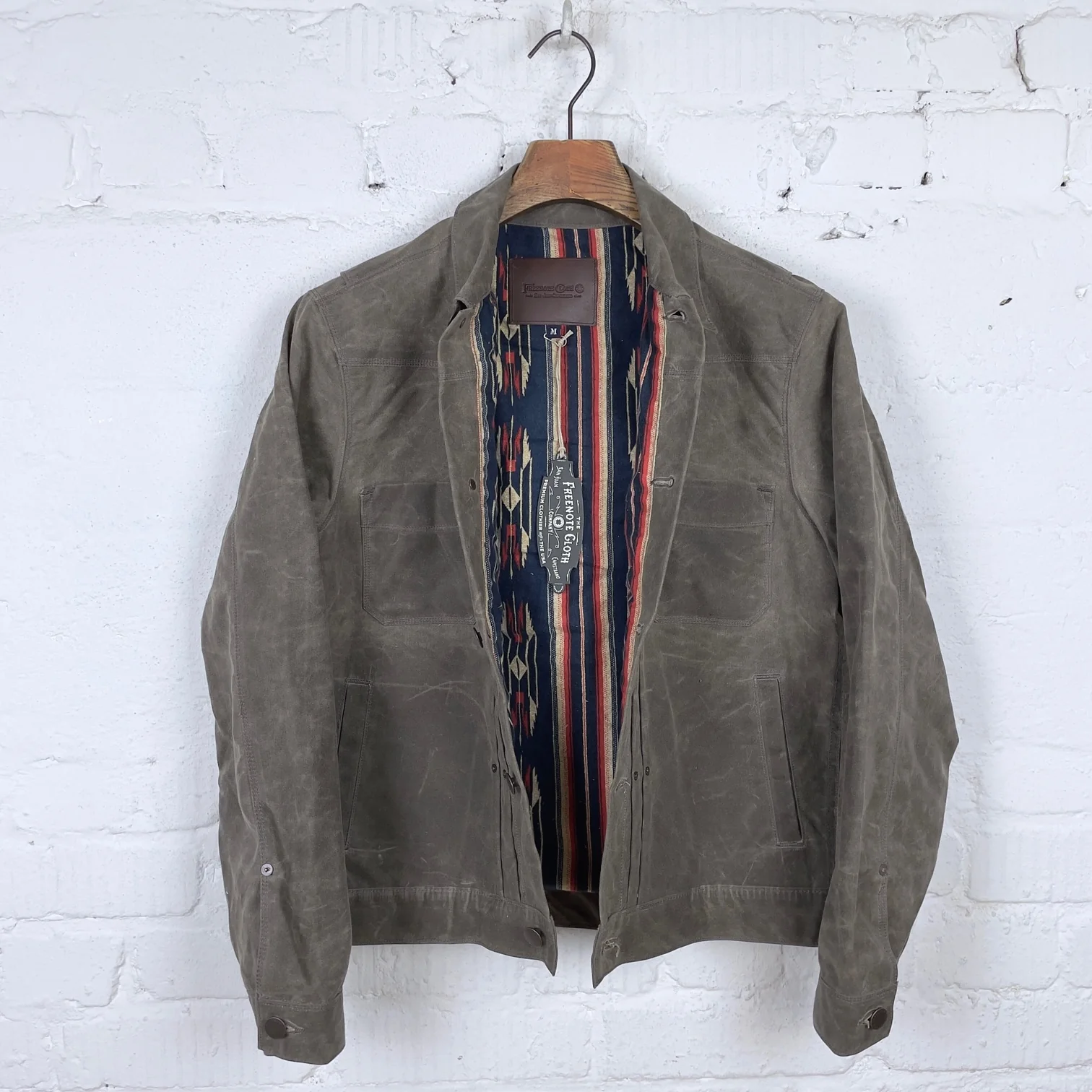 freenote cloth | riders jacket waxed canvas oak - Image 7