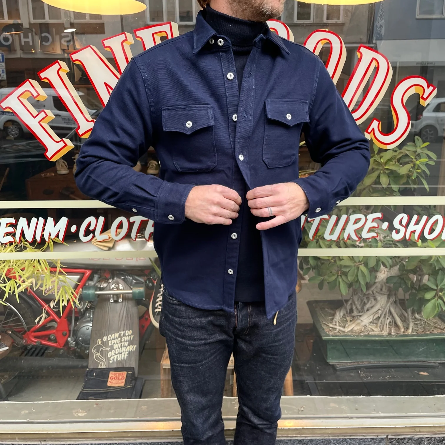 freenote cloth | scout shirt navy - Image 3
