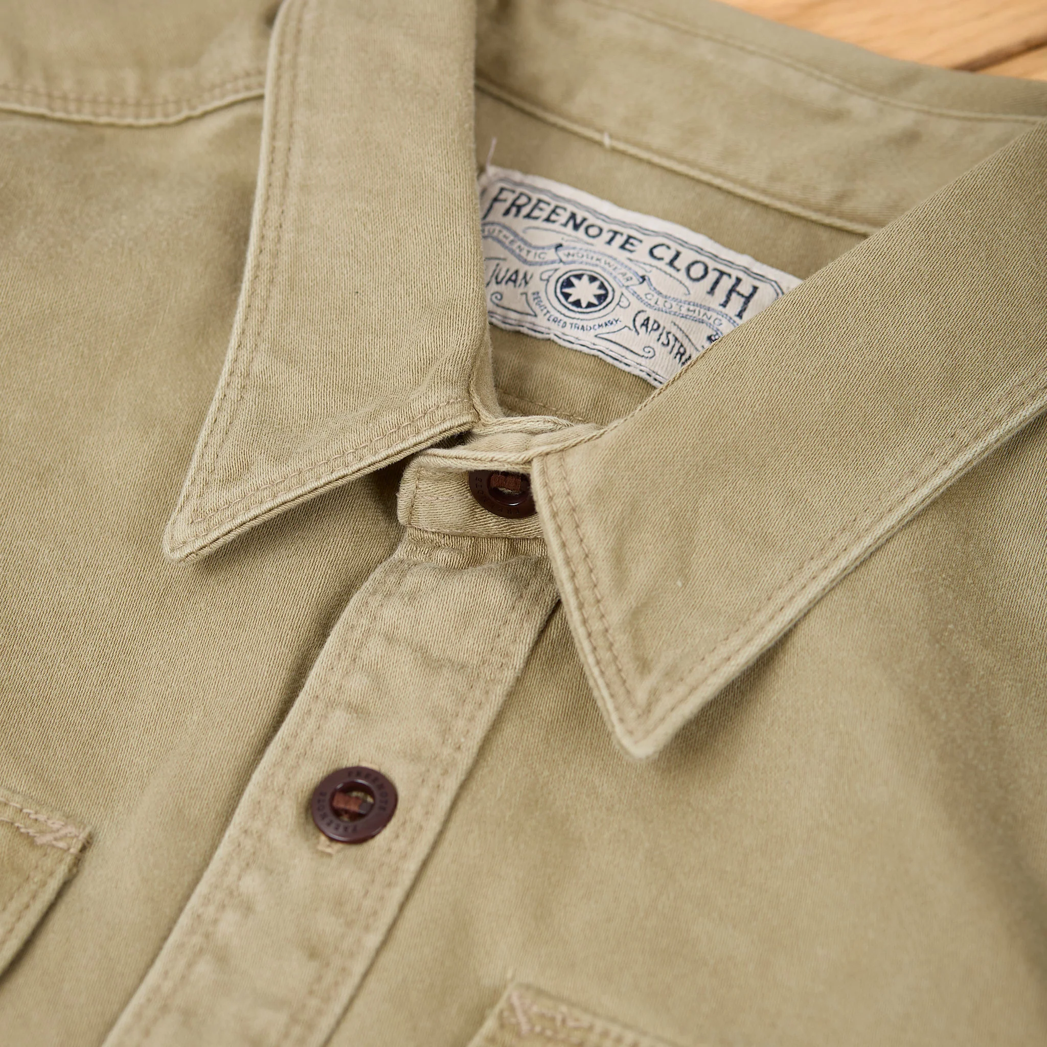 freenote cloth | utility shirt khaki - Image 4