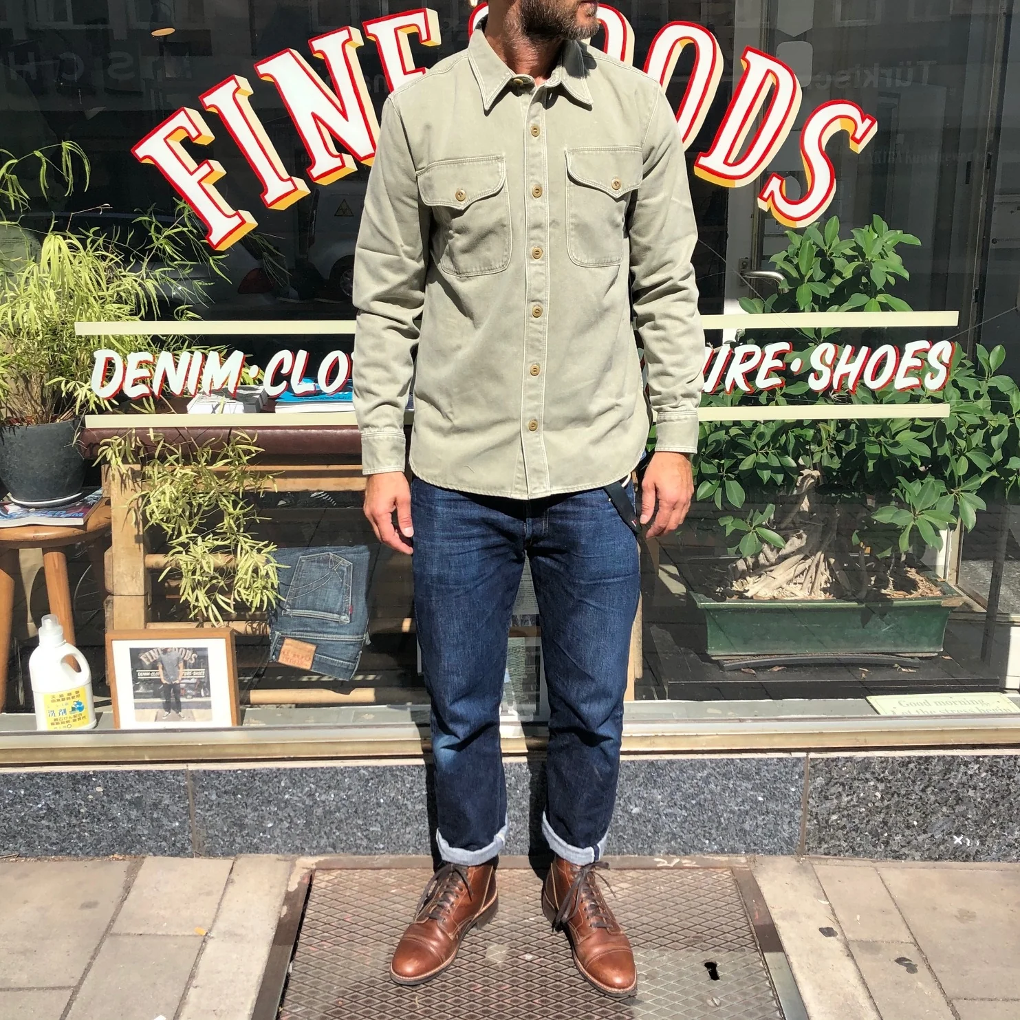 freenote cloth | utility shirt olive - Image 3