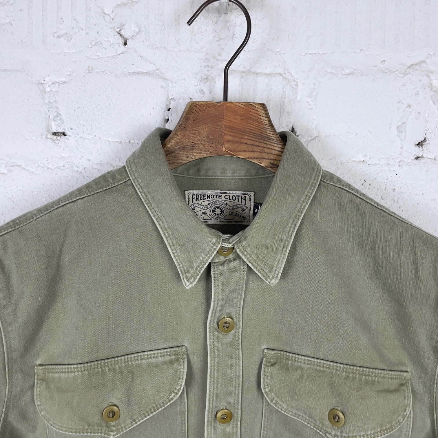 freenote cloth | utility shirt olive - Image 4