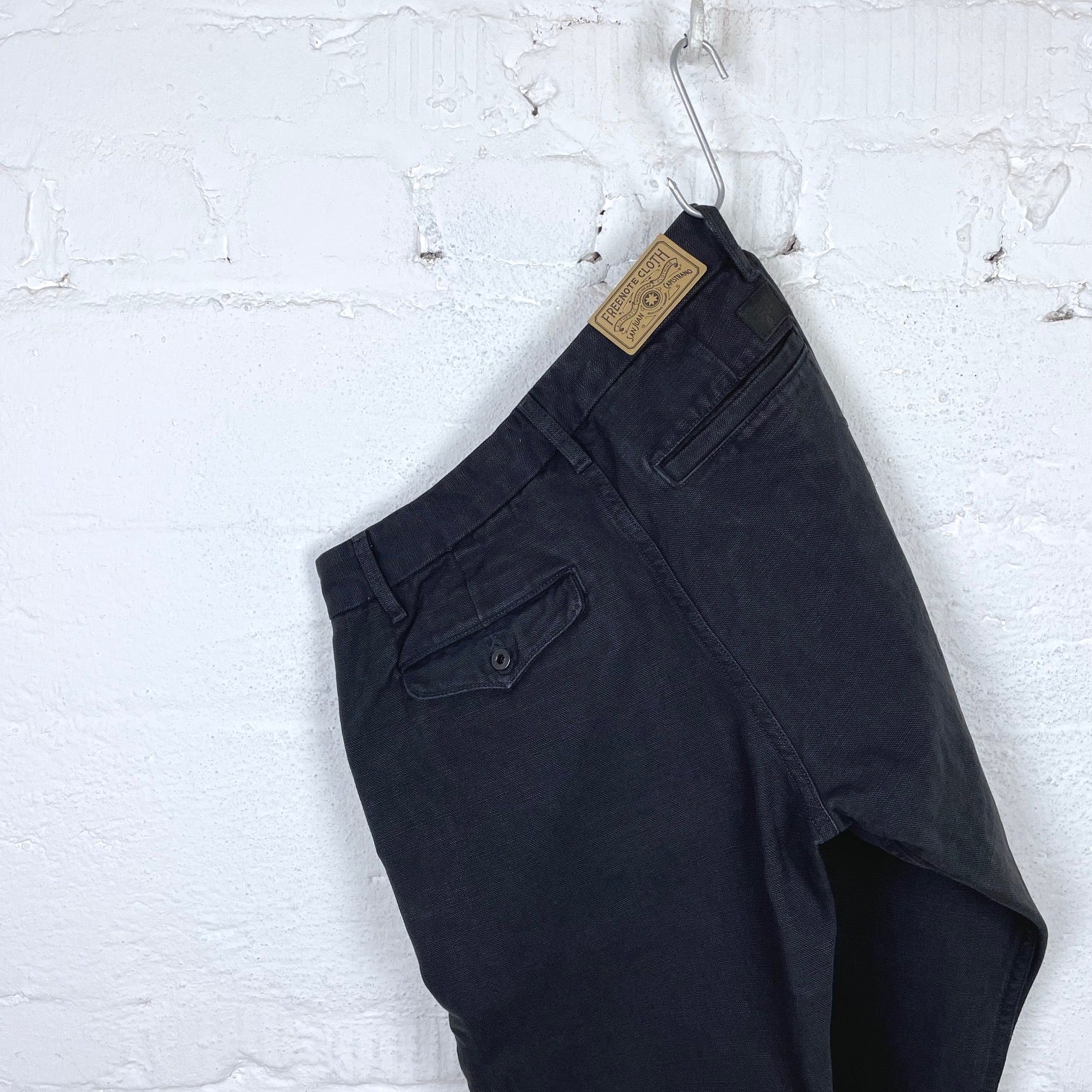 freenote cloth | workers chino slim fit 14oz slub black - Image 4