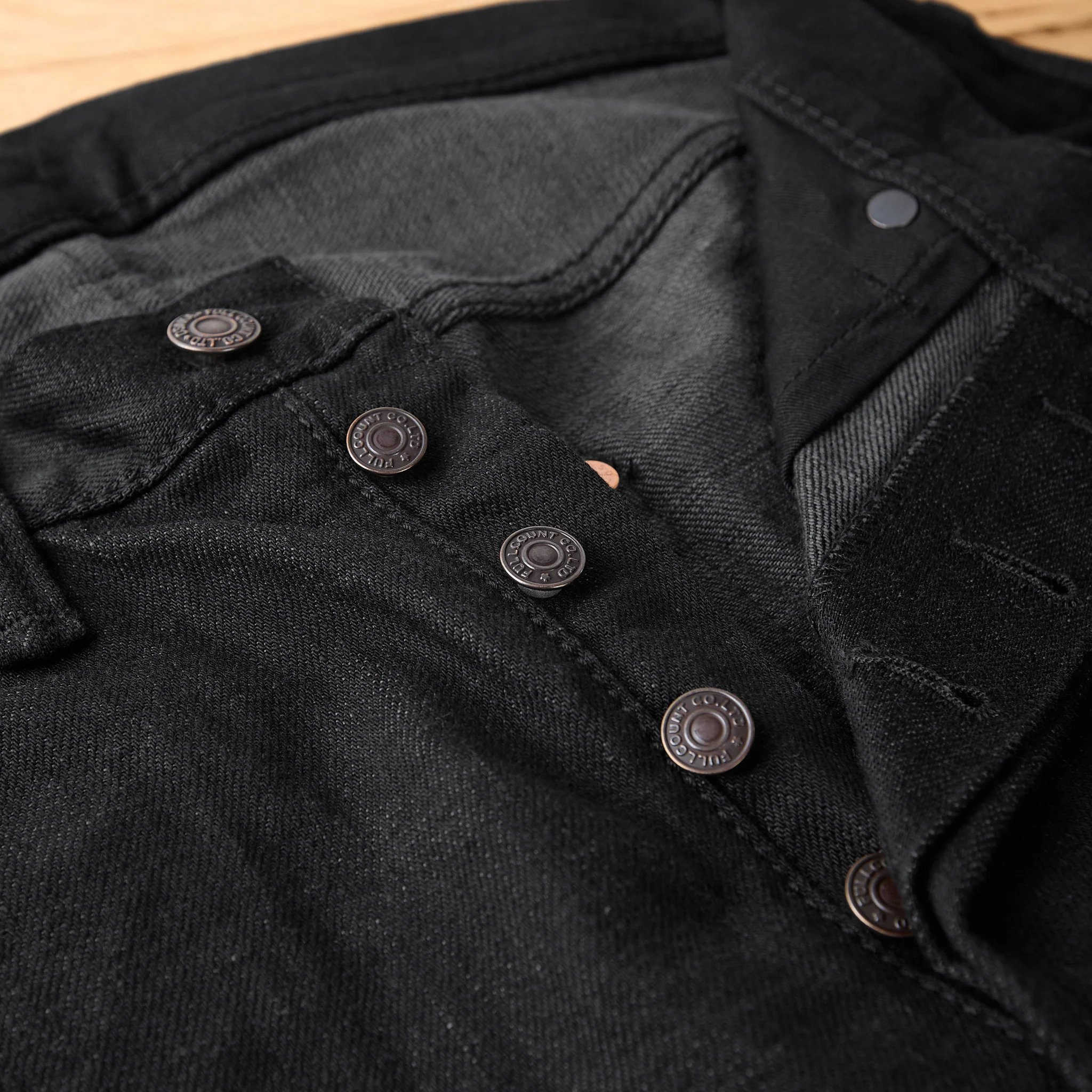 fullcount | 1101bg 13.7oz straight jeans - black/gray - Image 4