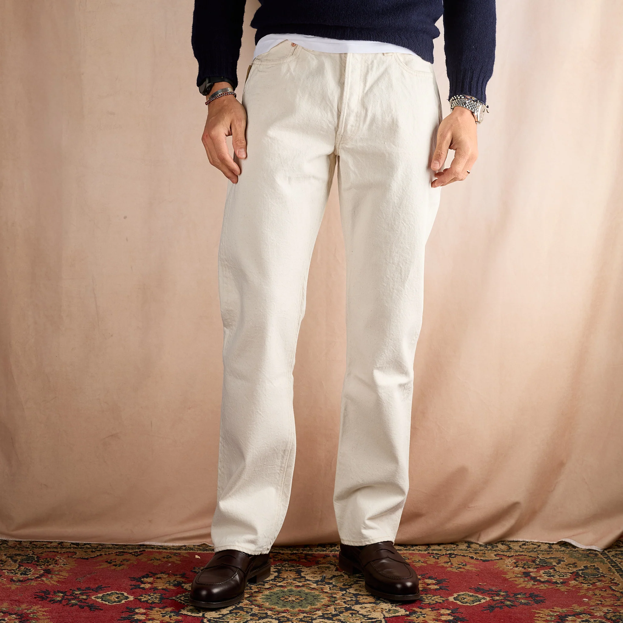 fullcount | 1101ec 13.7oz straight jeans - ecru - Image 2