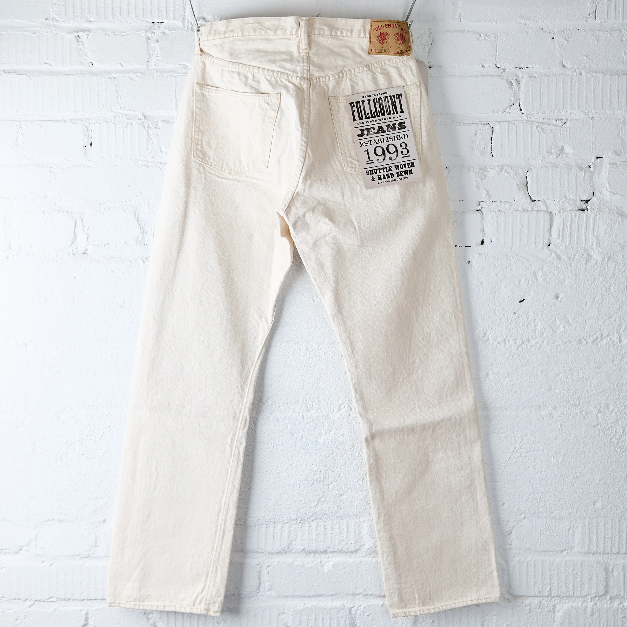 fullcount | 1101ec 13.7oz straight jeans - ecru - Image 3