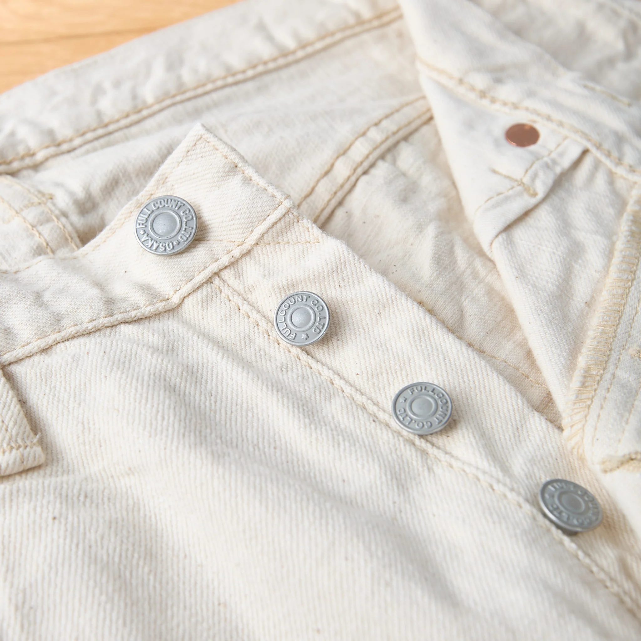 fullcount | 1101ec 13.7oz straight jeans - ecru - Image 4