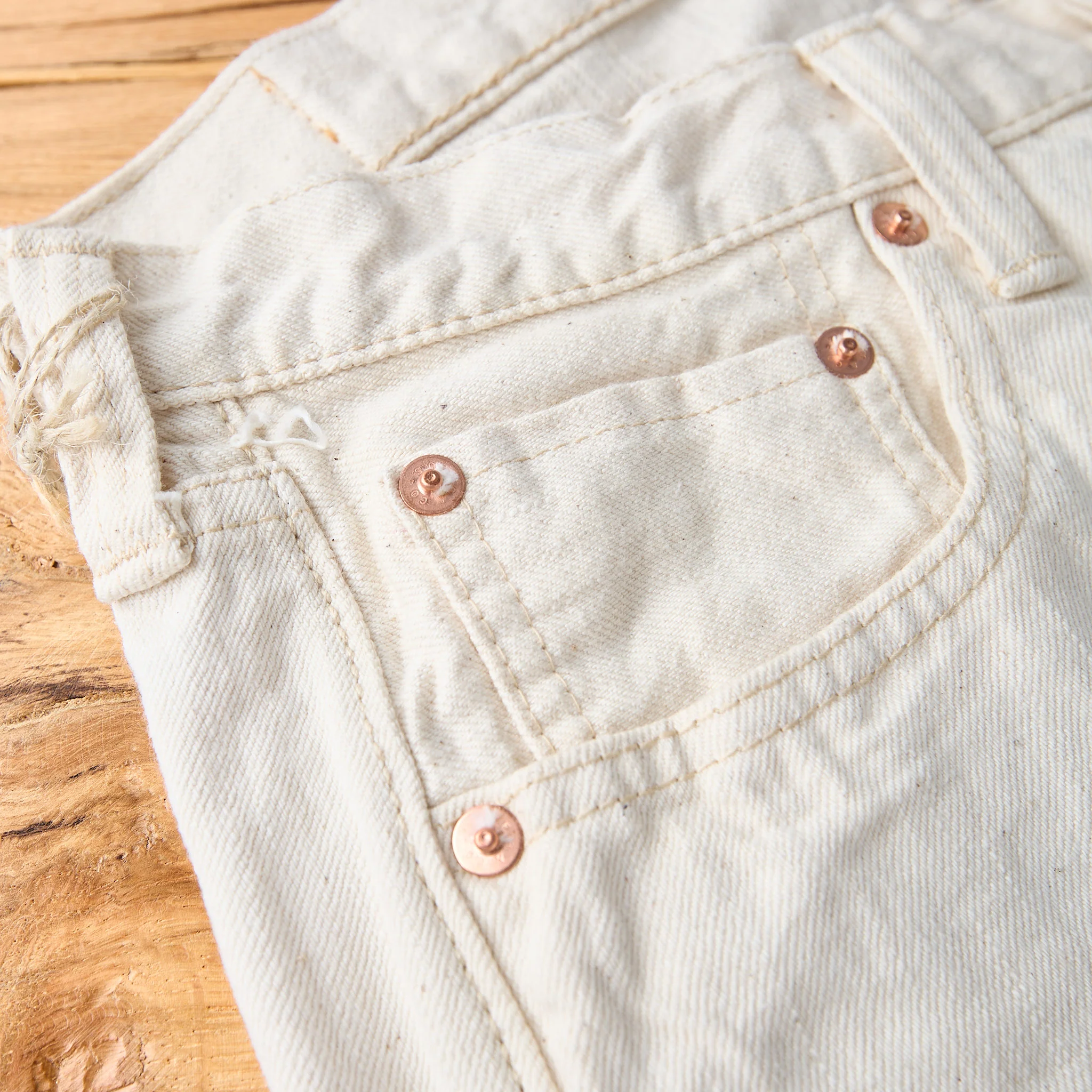 fullcount | 1101ec 13.7oz straight jeans - ecru - Image 5