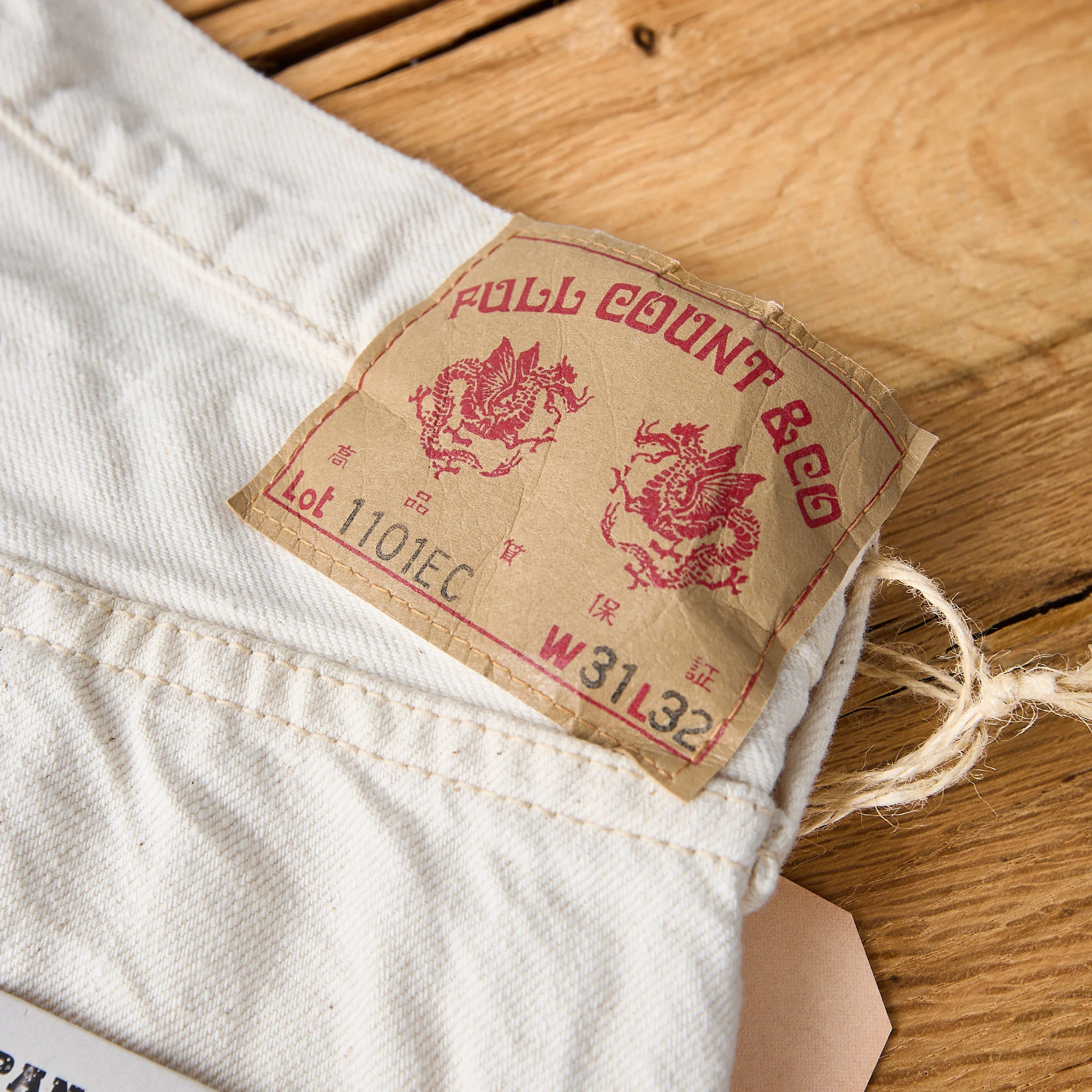 fullcount | 1101ec 13.7oz straight jeans - ecru - Image 6