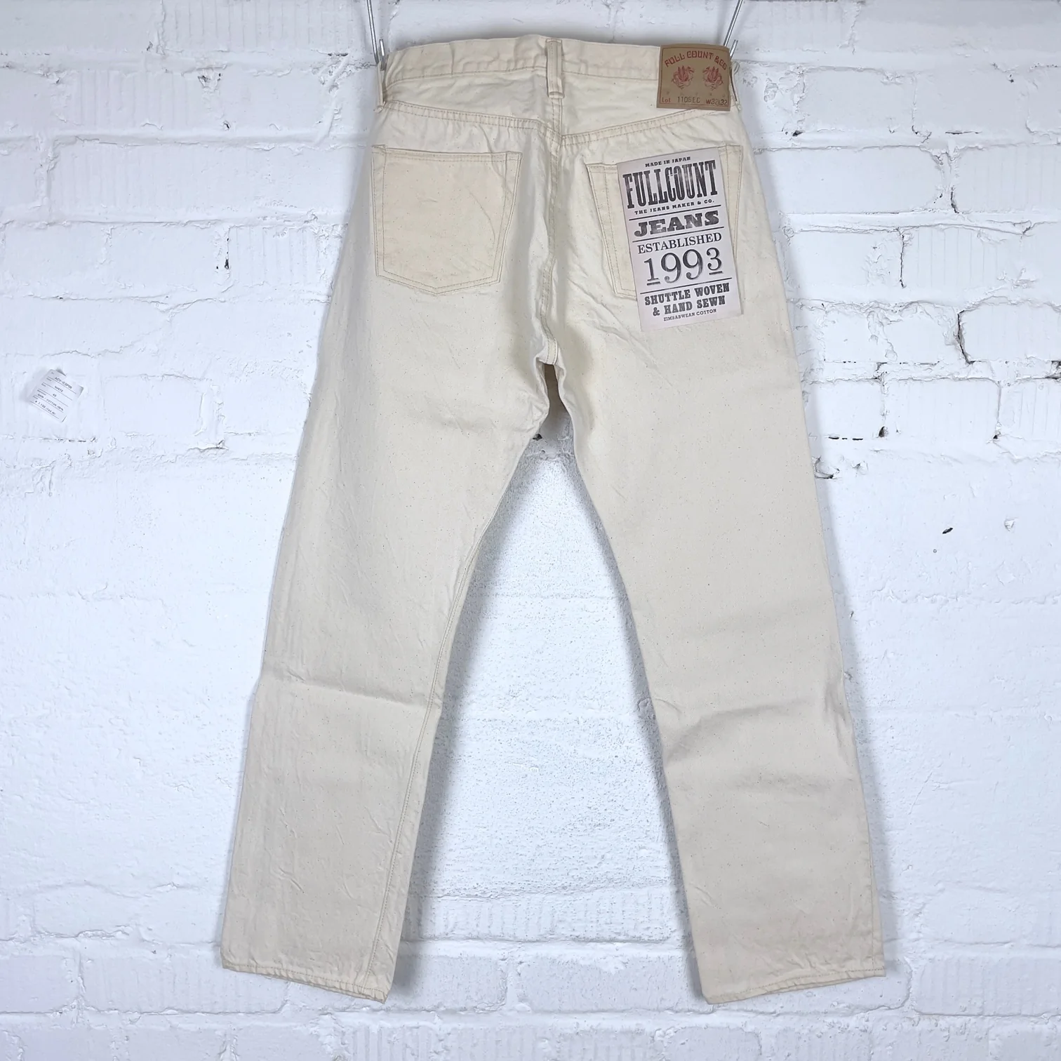 fullcount | 1108ec ecru selvedge slim straight denim - Image 5
