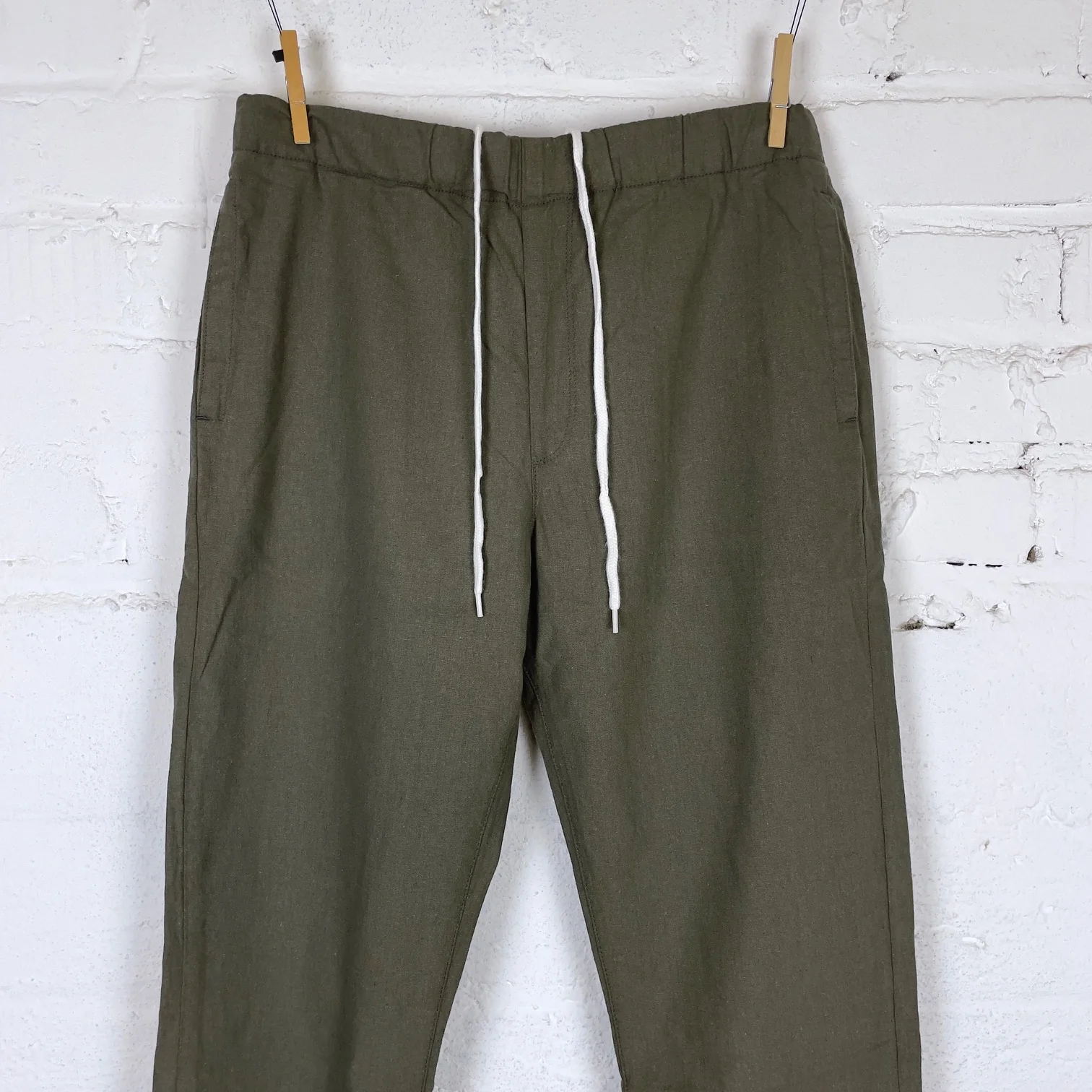 fullcount | 1124-4 linen cotton canvas easy pants - olive - Image 2
