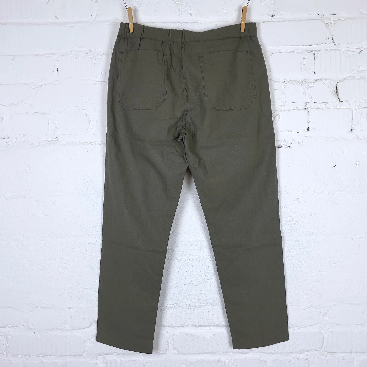 fullcount | 1124-4 linen cotton canvas easy pants - olive - Image 3