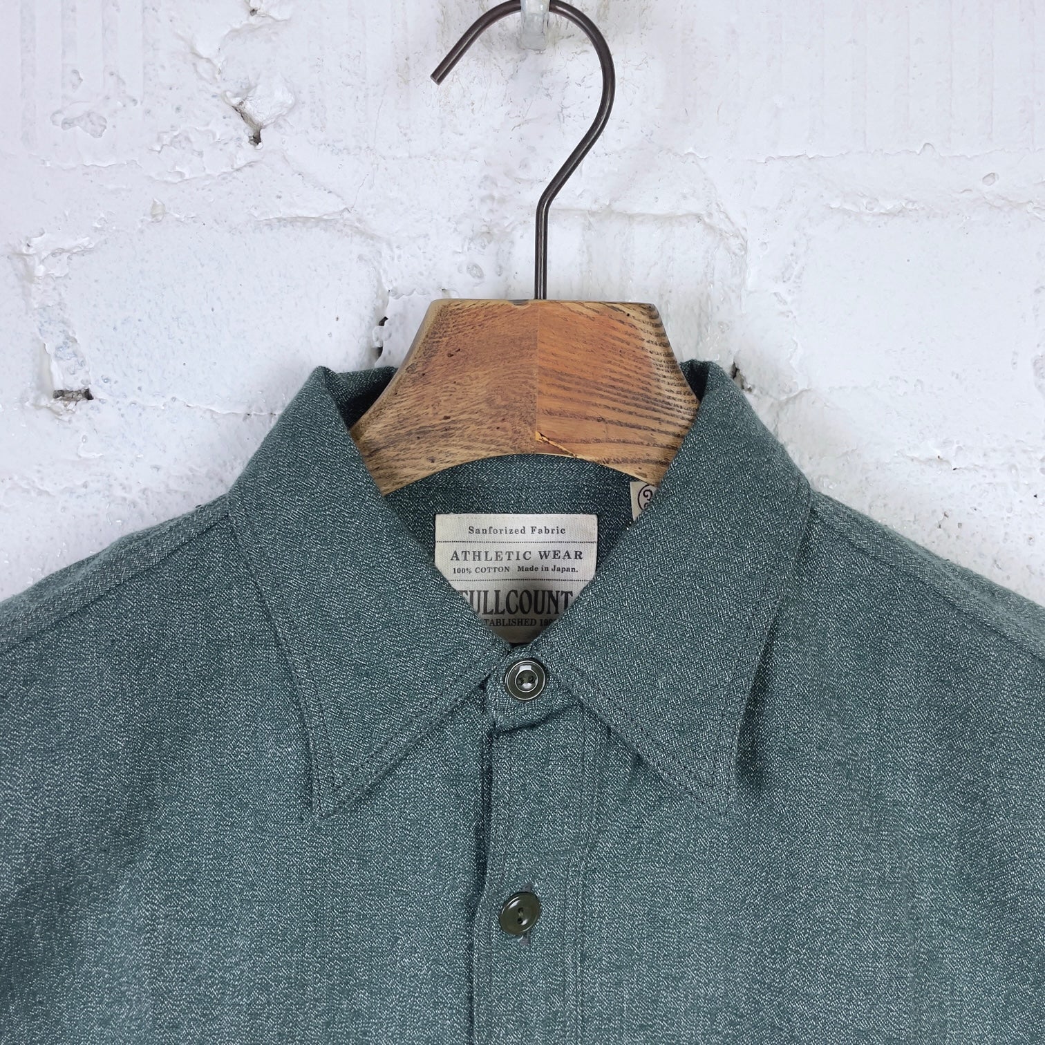 fullcount | 4058 covert chambray work shirt green - Image 4