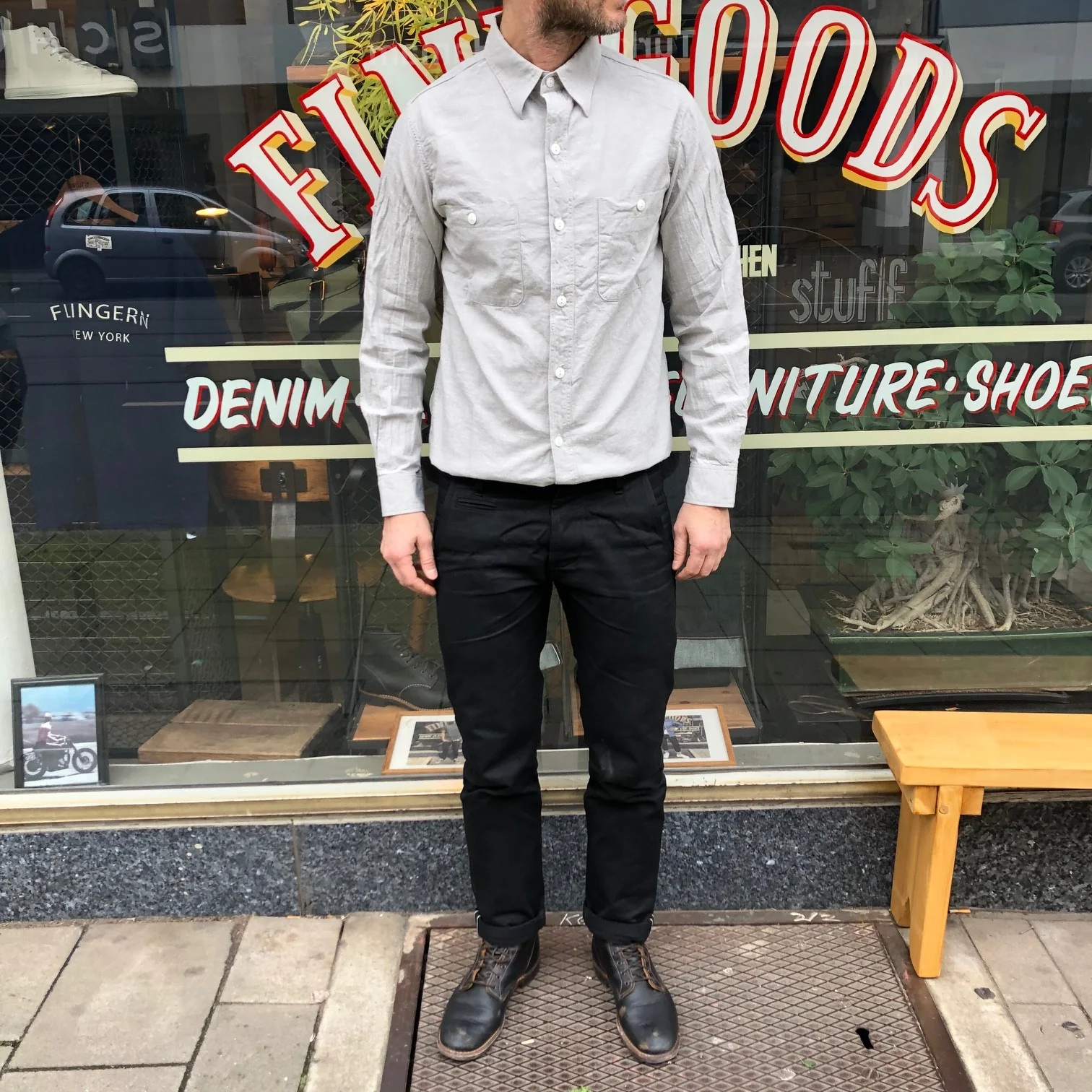 fullcount | 4810-20n selvedge nep chambray shirt - Image 2