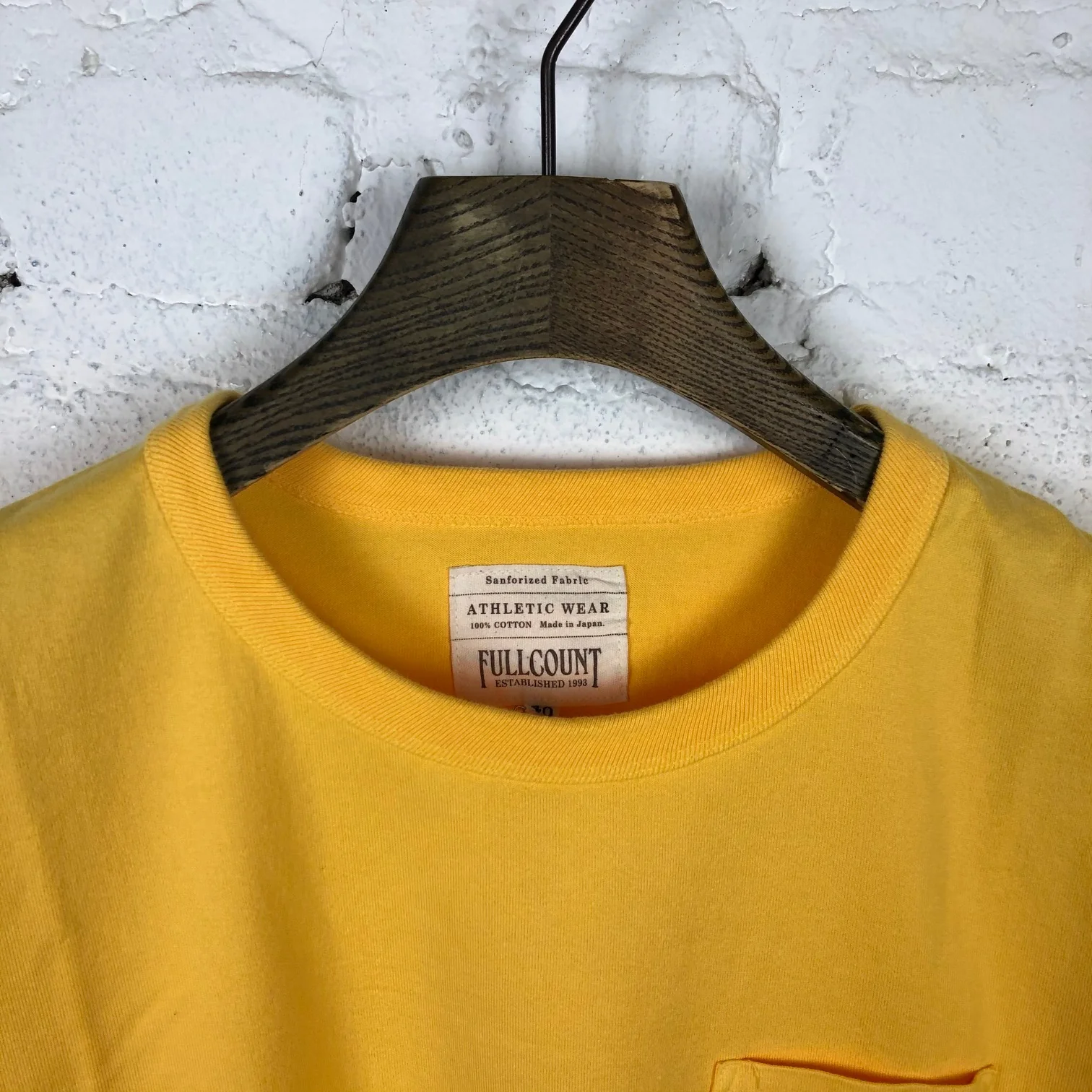fullcount | 5805p heavyweight pocket t-shirt - yellow - Image 4