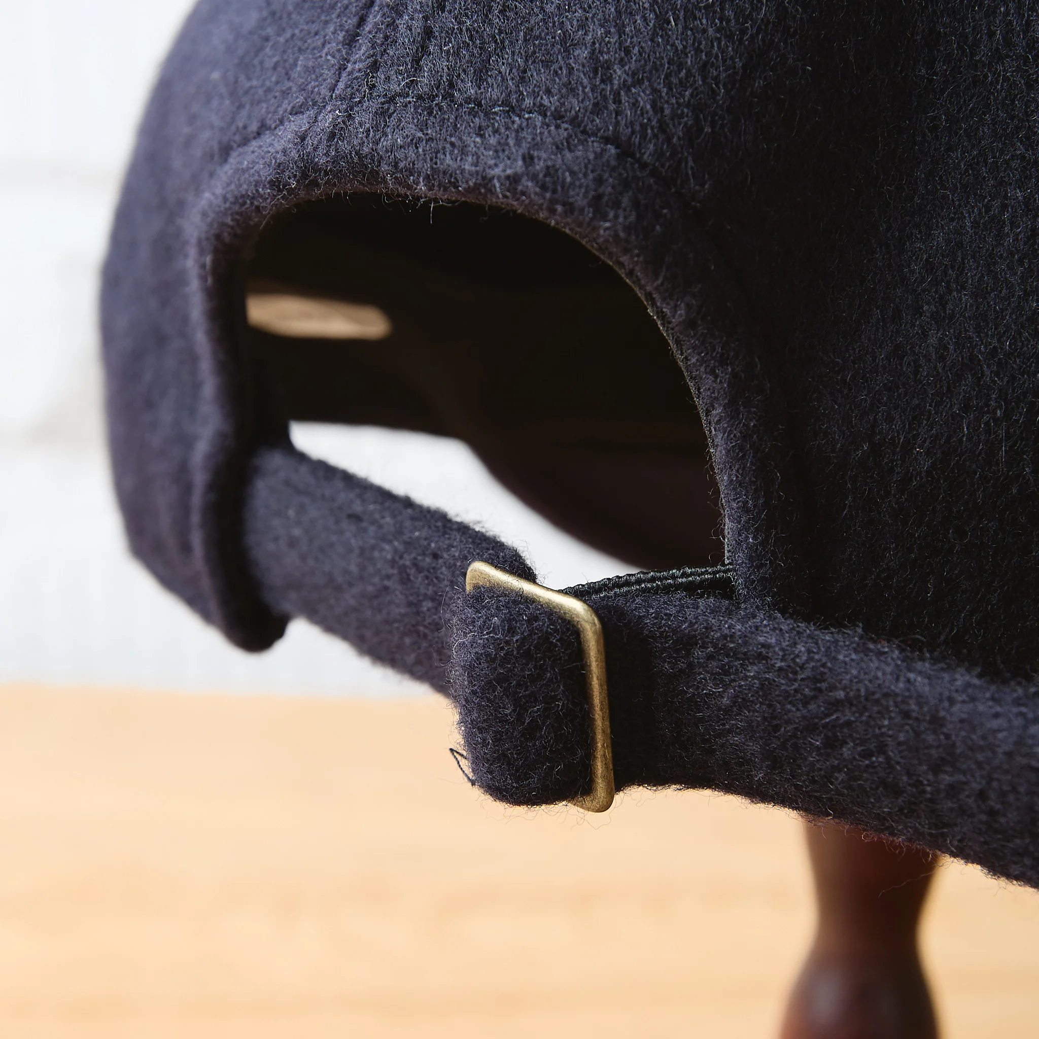 fullcount | 6843-25 6 panel wool melton baseball cap "f" patch - navy - Image 2