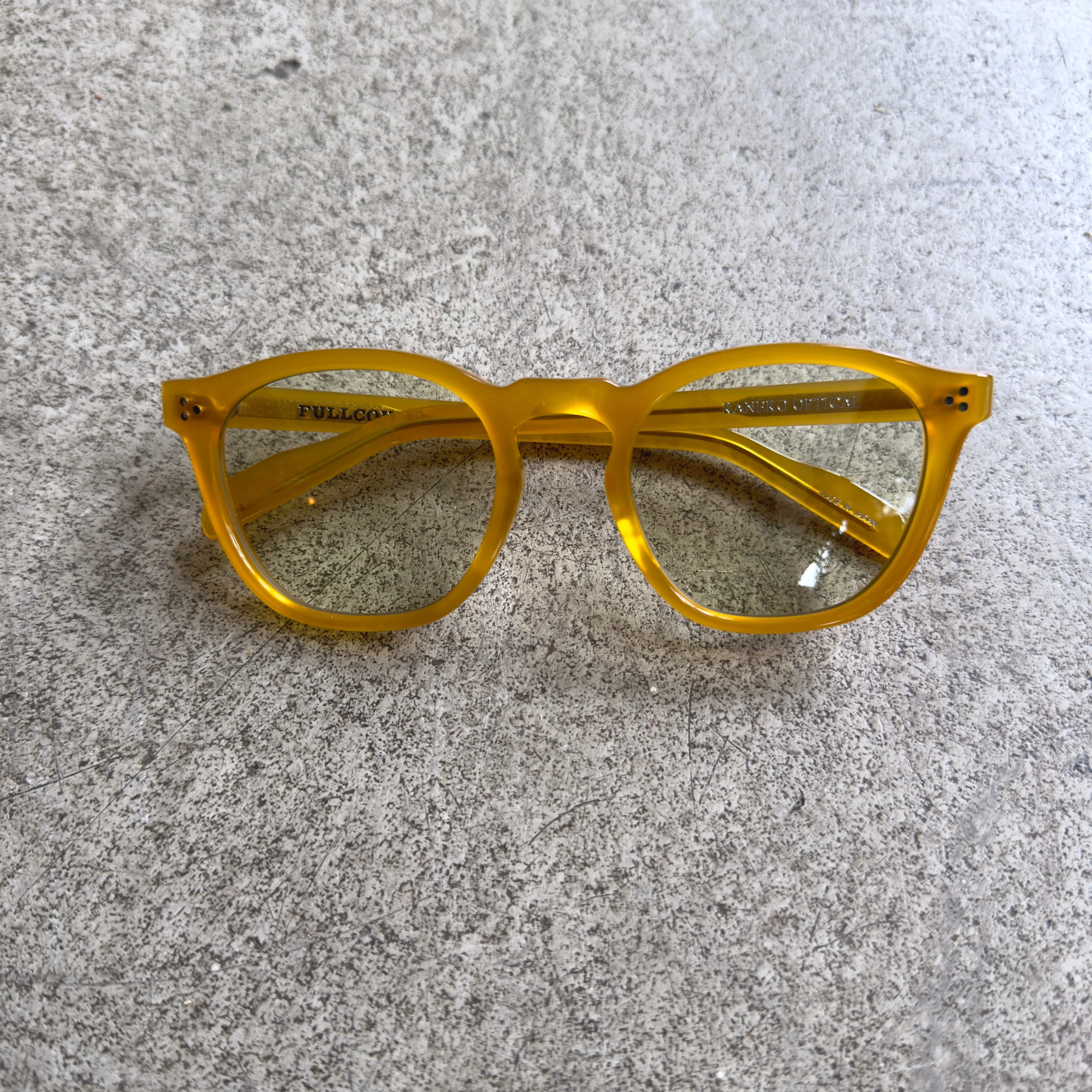 fullcount x kaneko | 6022 optical "old parisien" sunglasses - yellow