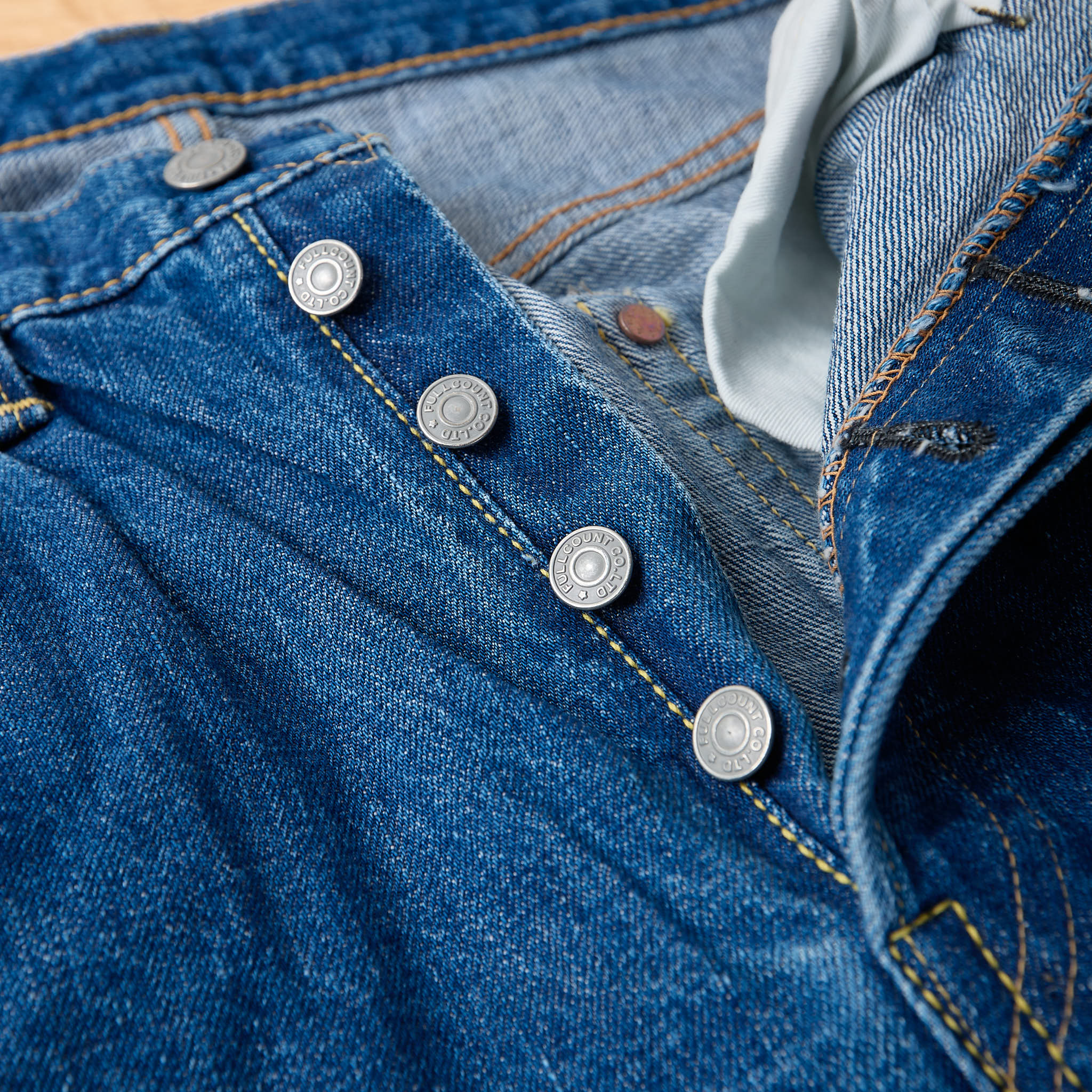 fullcount x stuf|f | 1101-10 "10th anniversary" selvedge jeans - stonewash - Image 4