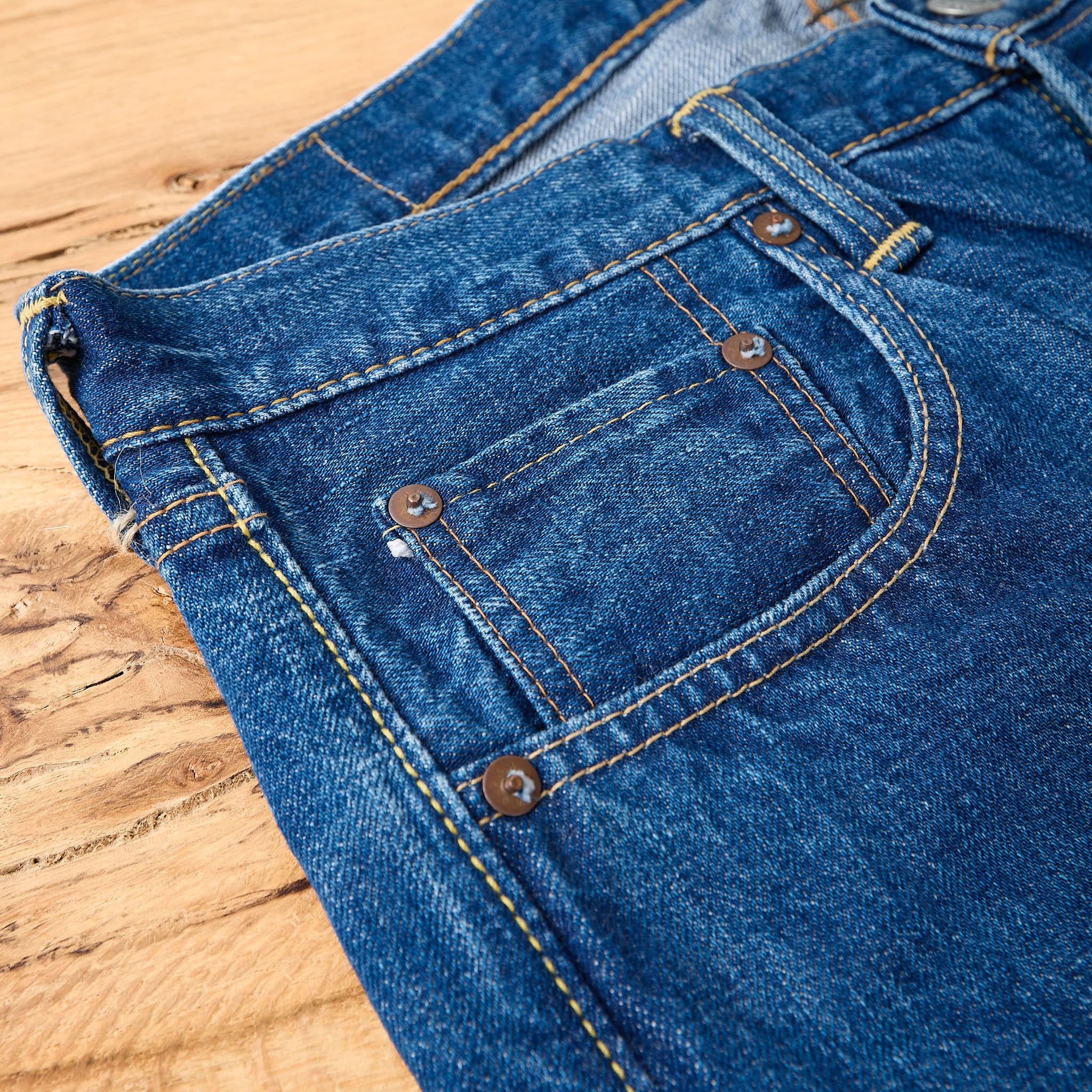fullcount x stuf|f | 1101-10 "10th anniversary" selvedge jeans - stonewash - Image 5