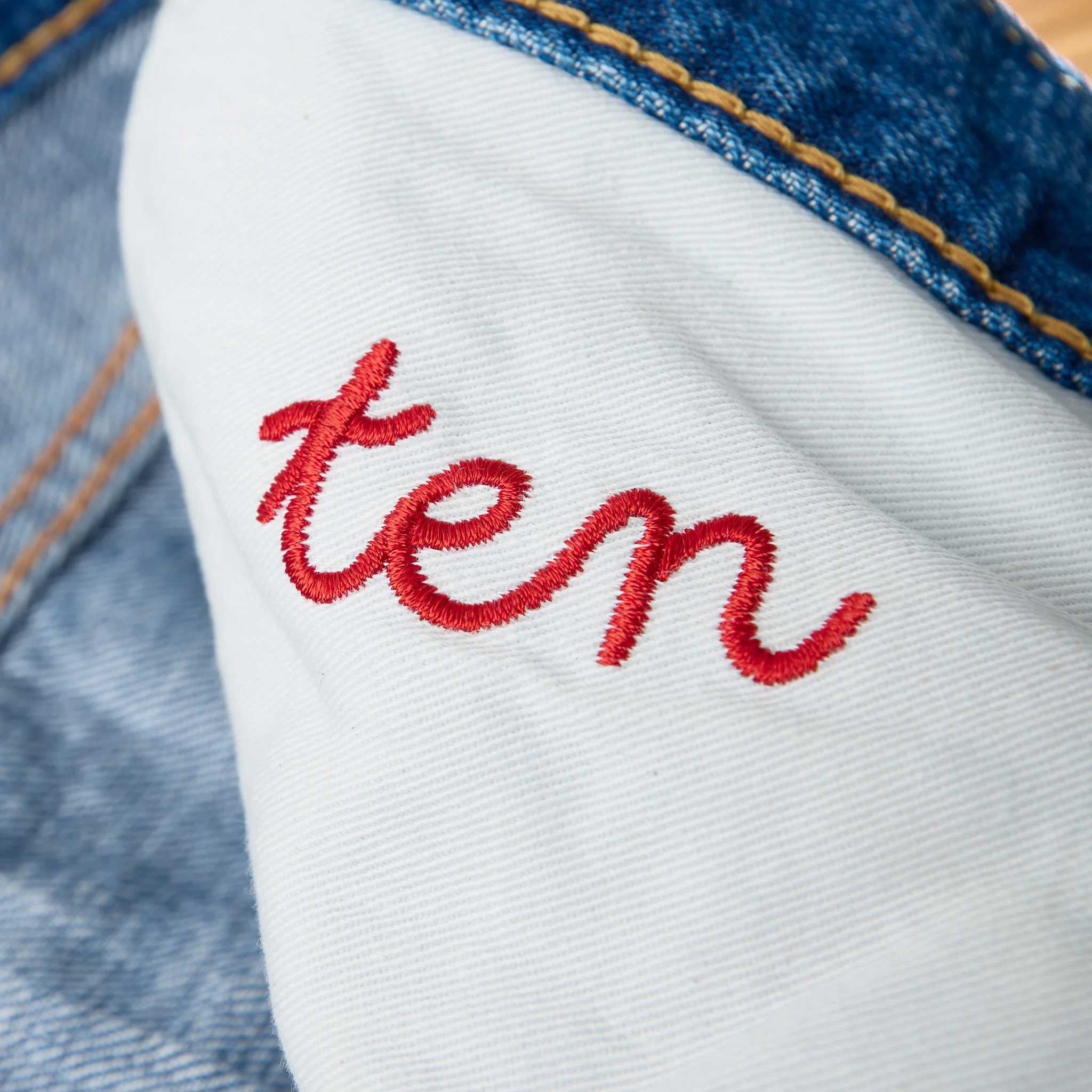 fullcount x stuf|f | 1101-10 "10th anniversary" selvedge jeans - stonewash - Image 6