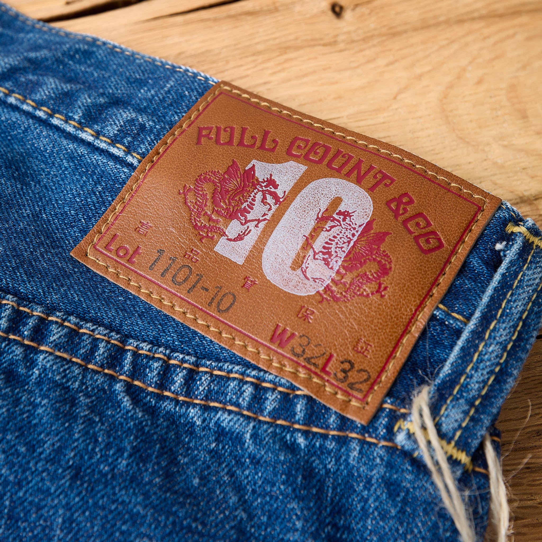 fullcount x stuf|f | 1101-10 "10th anniversary" selvedge jeans - stonewash - Image 7