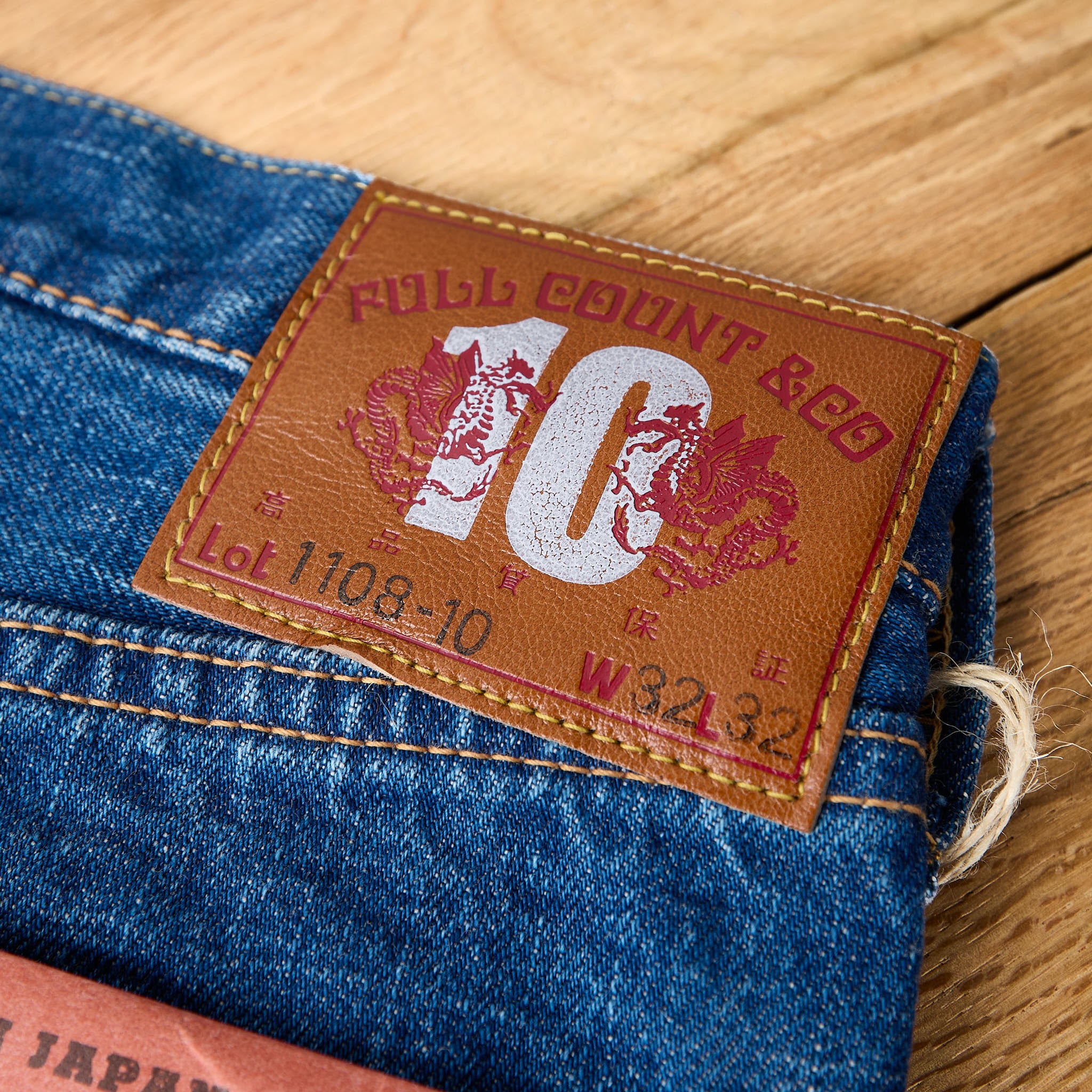 fullcount x stuf|f | 1108-10 "10th anniversary" selvedge jeans - stonewash - Image 3