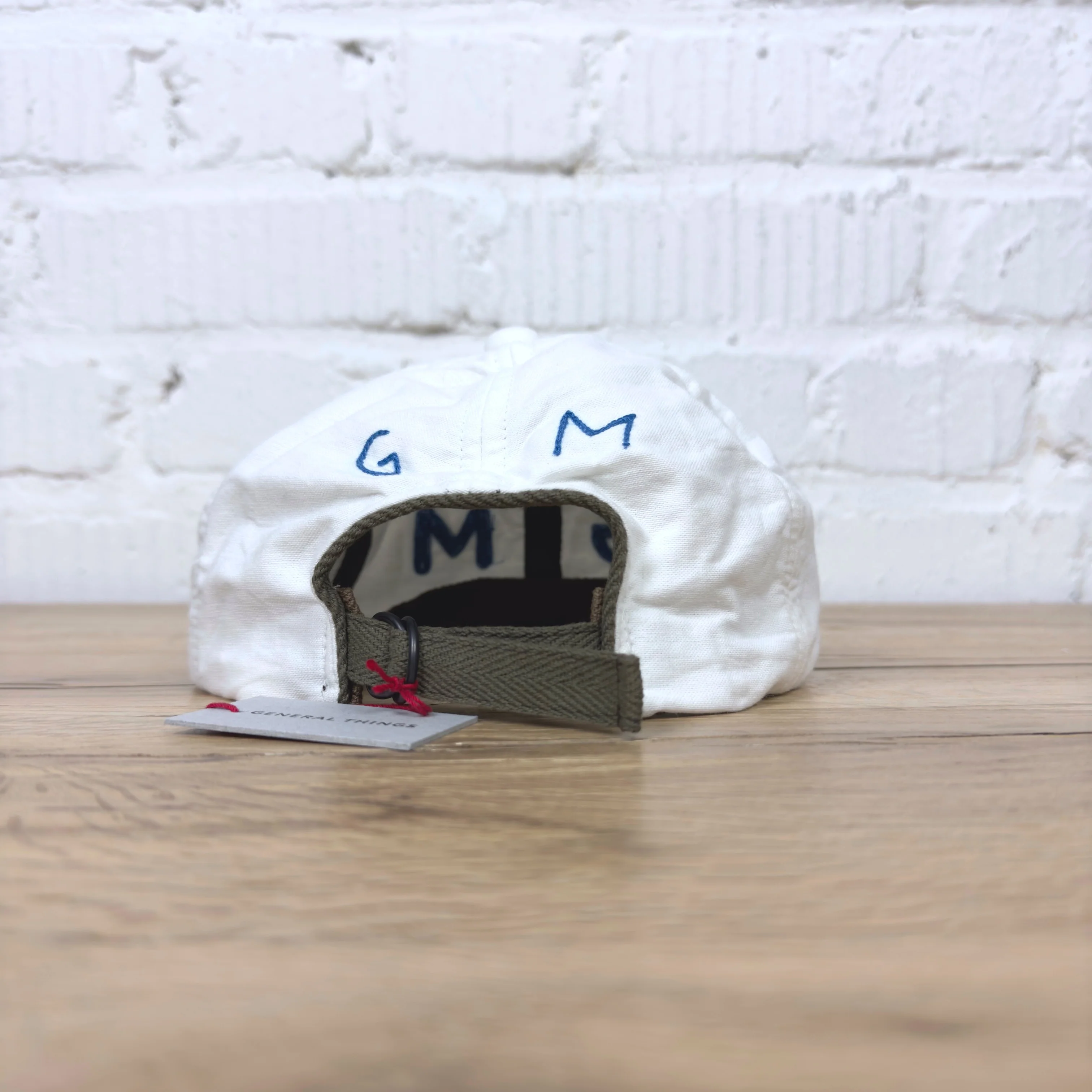 general things | white cap - "gm" embroidery - Image 4