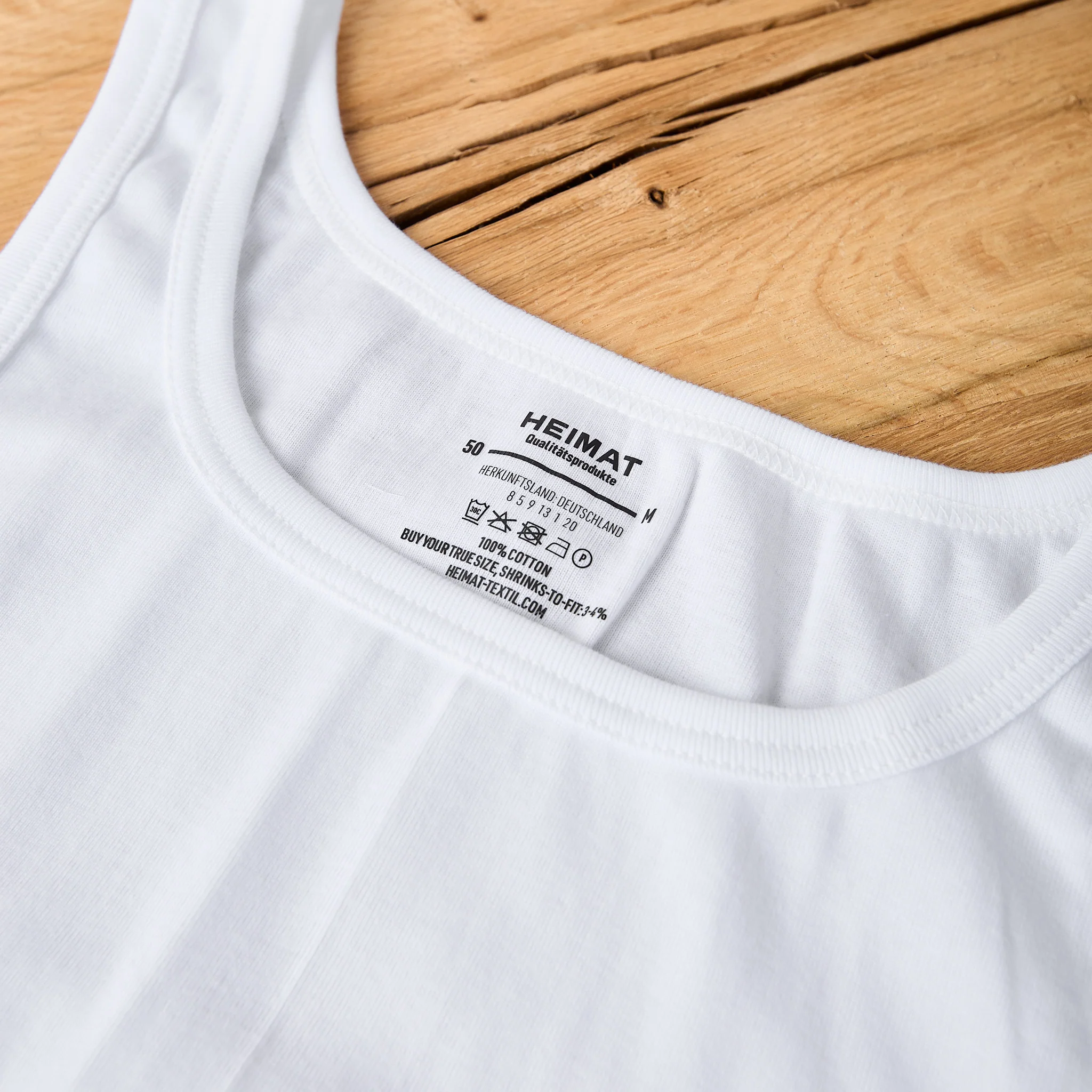 heimat textil | fine rib raglan vest white - Image 3
