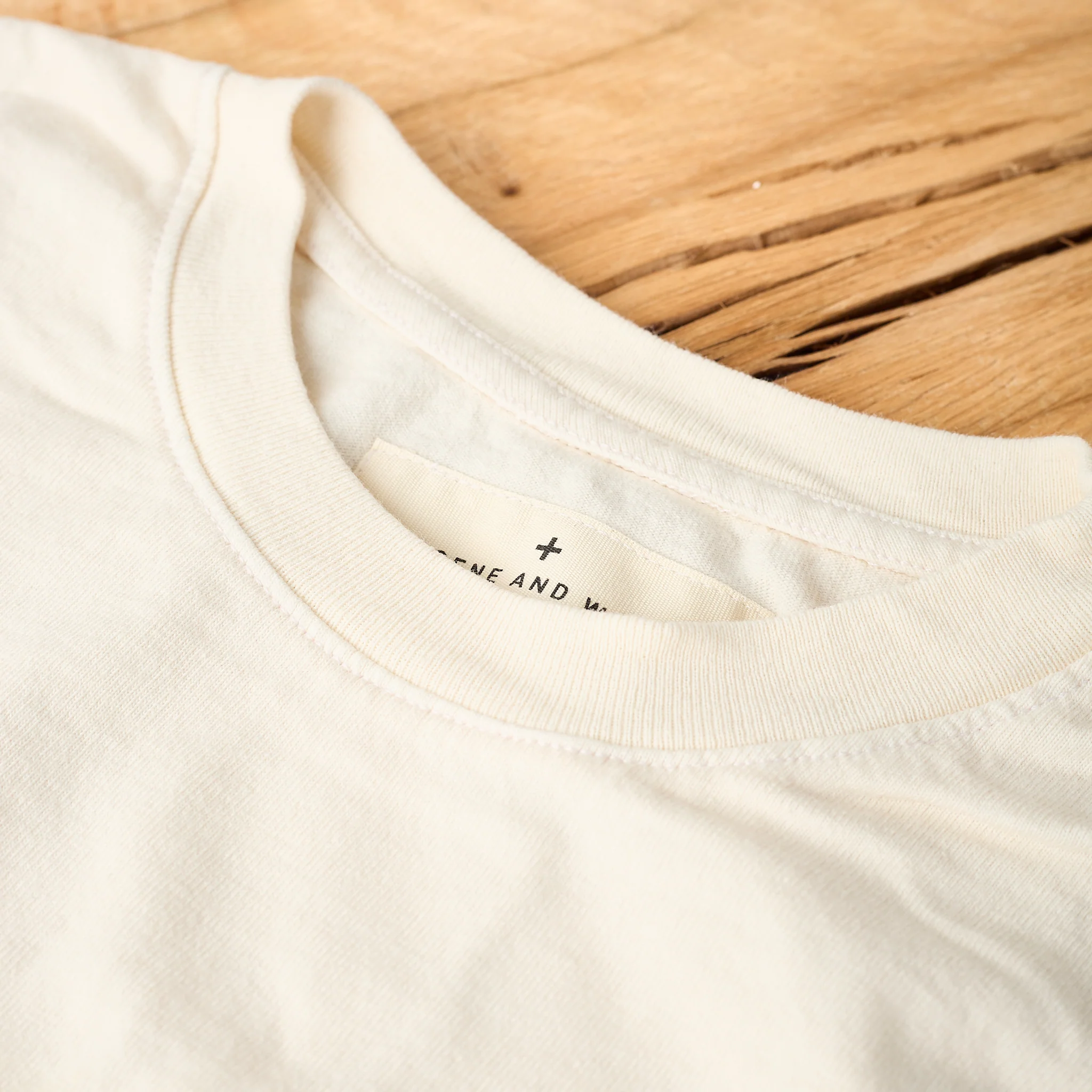 imogene + willie | long sleeve pocket tee in vintage white - Image 4