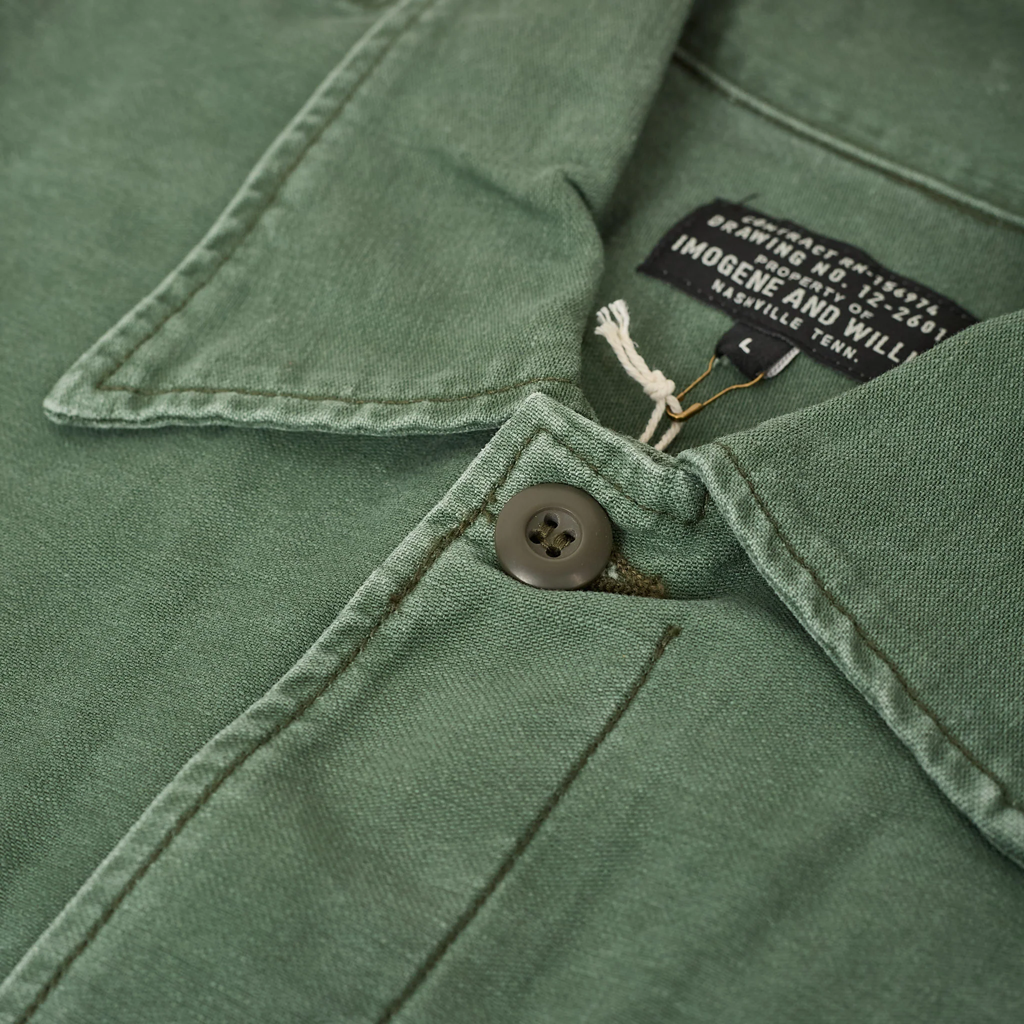 imogene + willie | military shirt jacket in fatigue green - Image 4