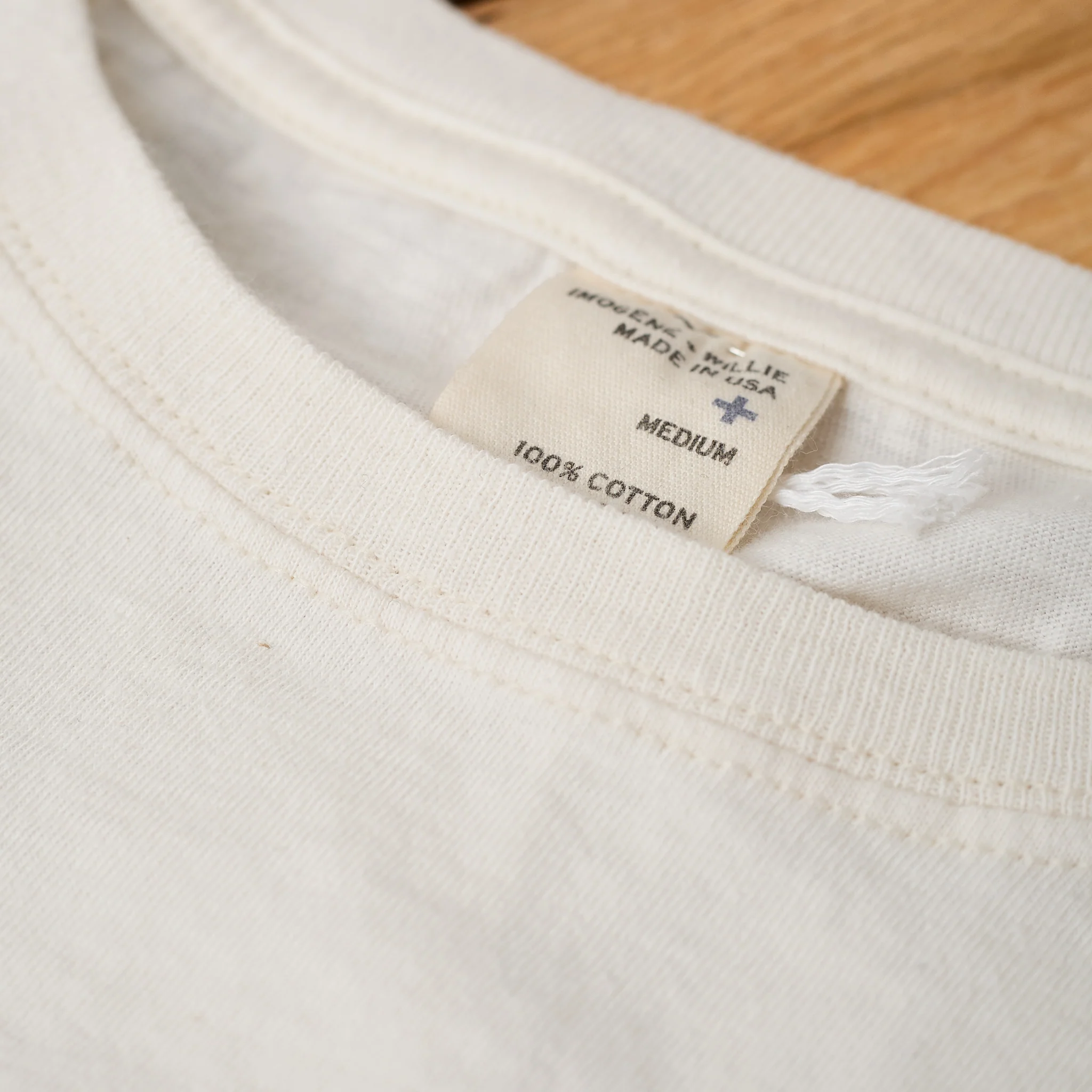imogene + willie | the cotton project tee in vintage white - Image 4
