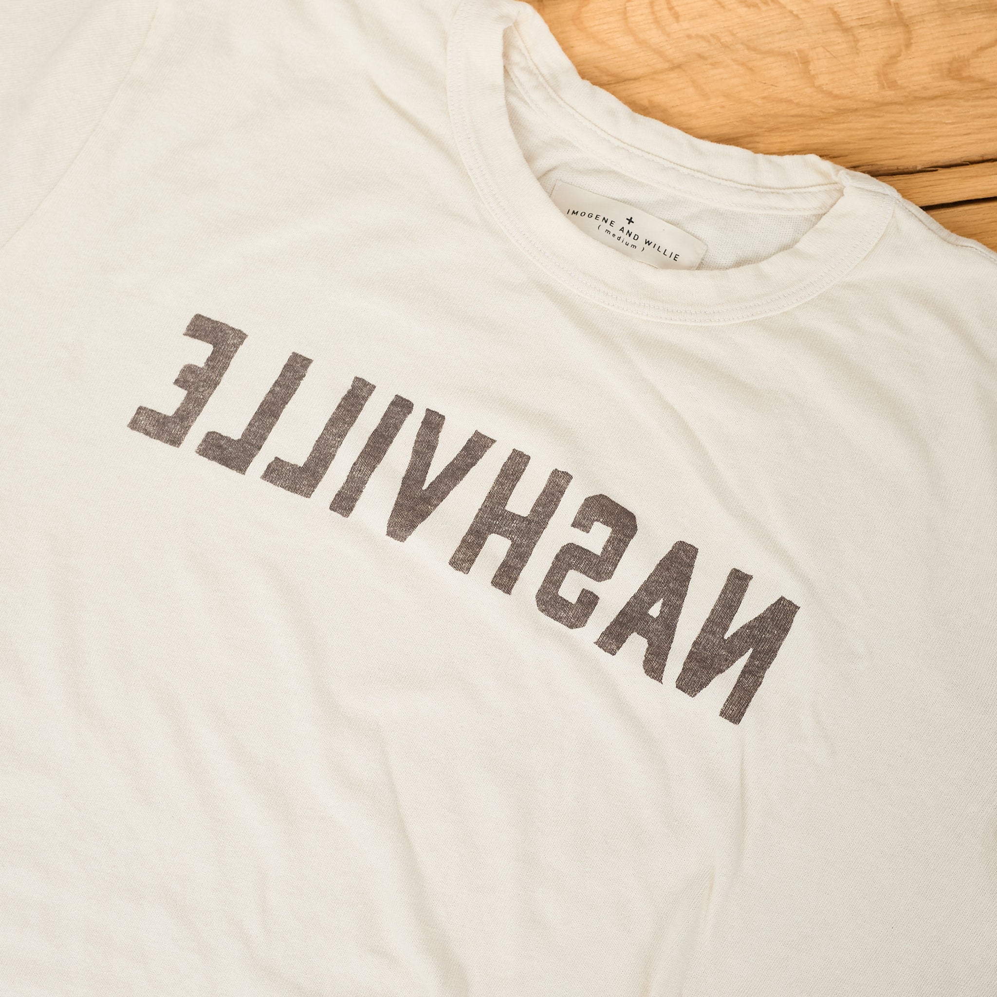 imogene + willie | the "nashville" tee in vintage white - Image 4
