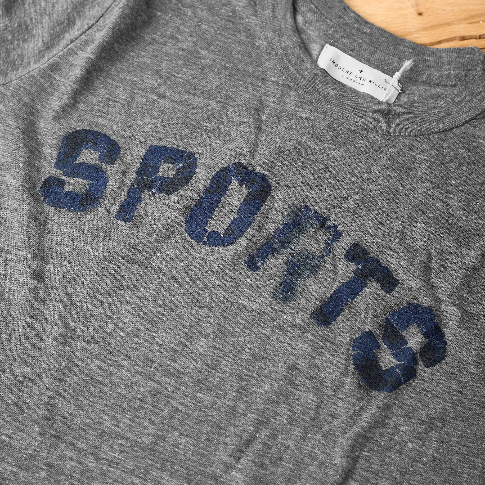 imogene + willie | the "sports" tee - heather grey - Image 2