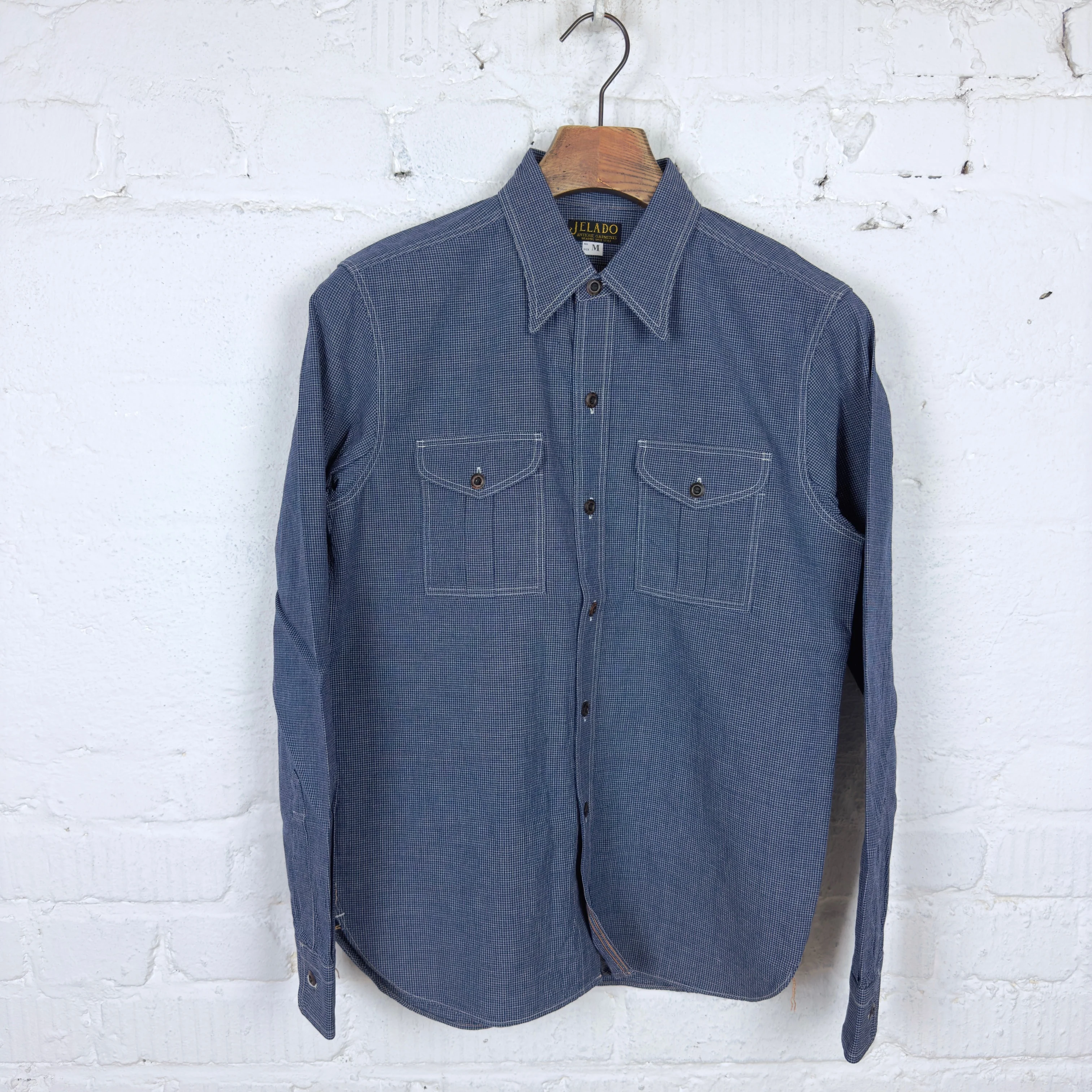 jelado | ag01105 pressman shirt indigo plaid