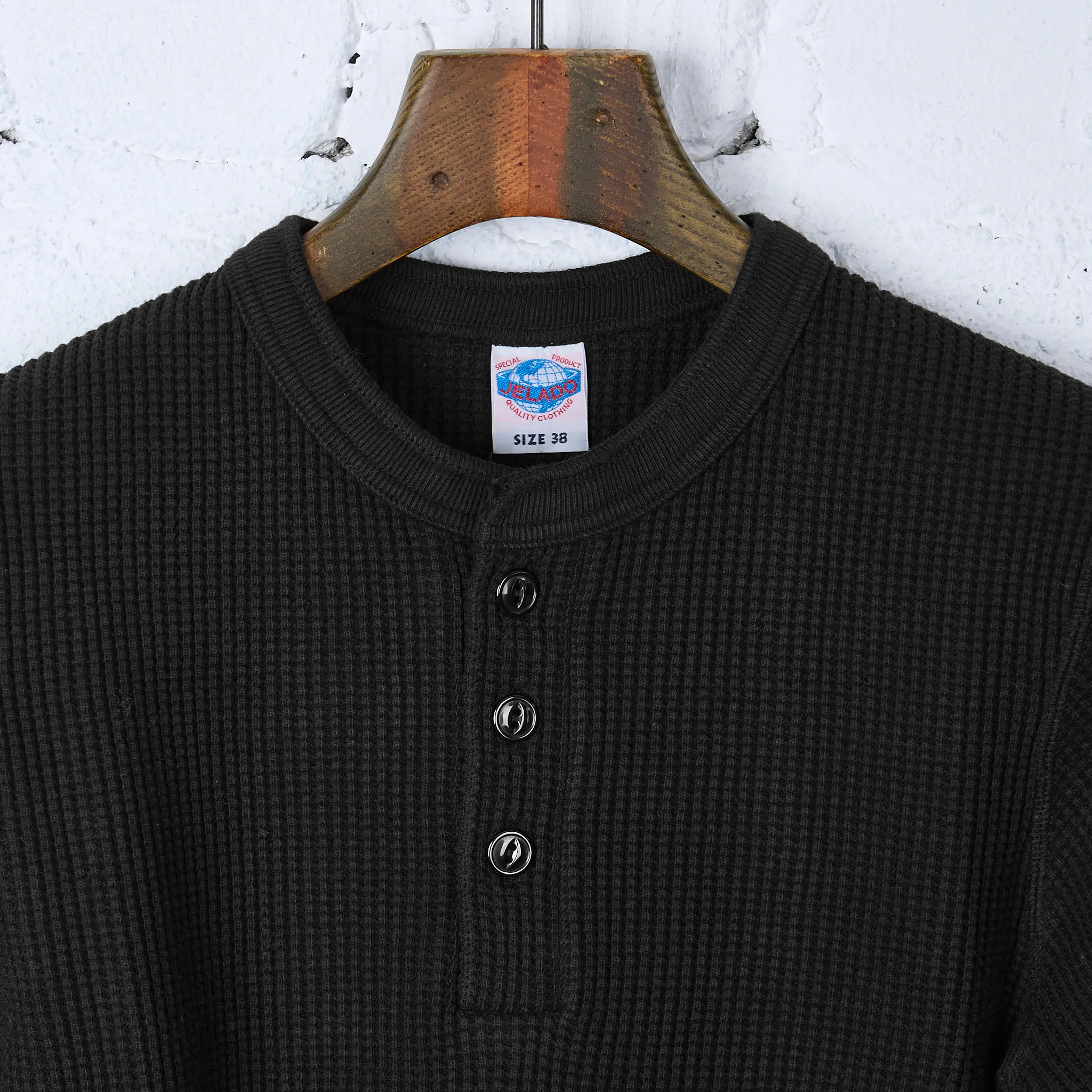 jelado | henley neck mega thermal - black - Image 4