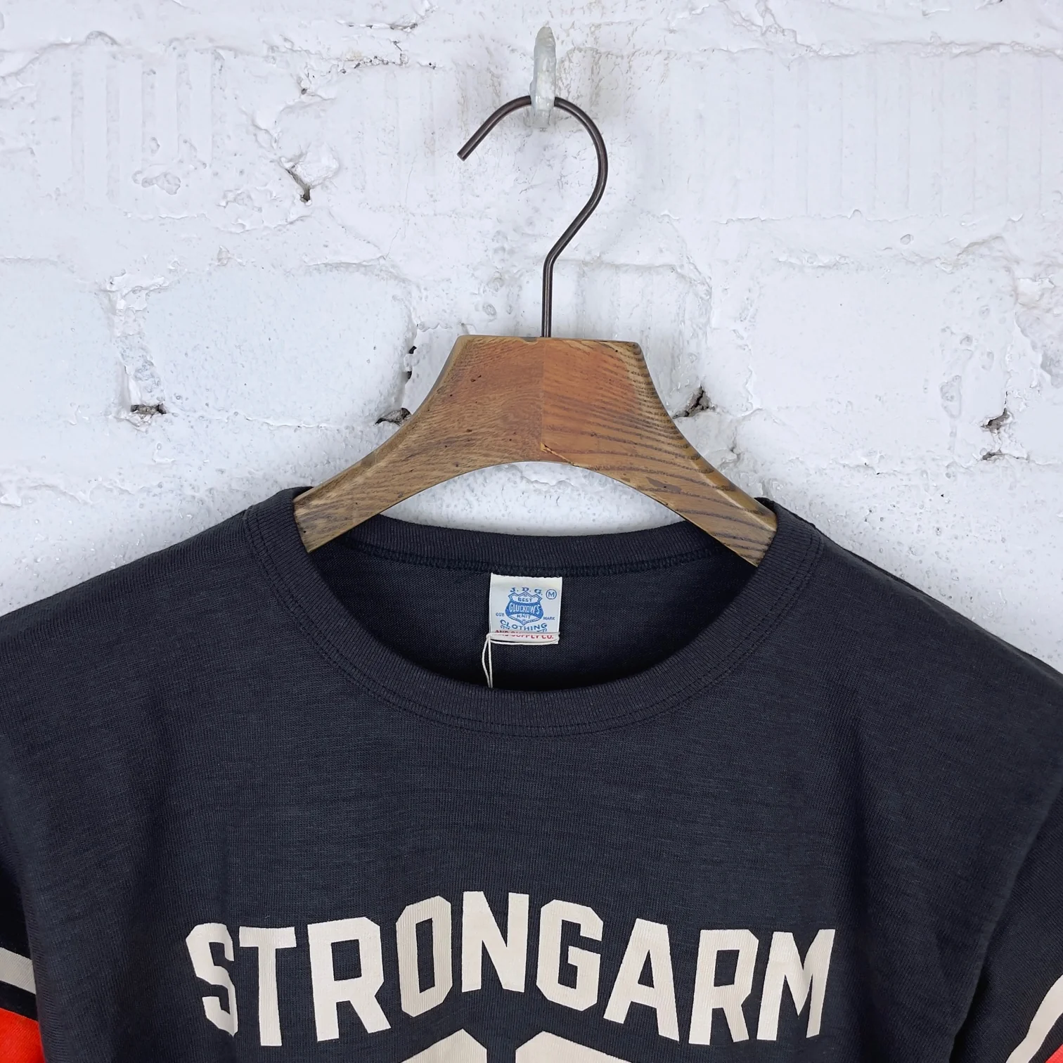 john gluckow by warehouse | jg-cs06 college store numbering t-shirt sumikuro (black) - Image 3
