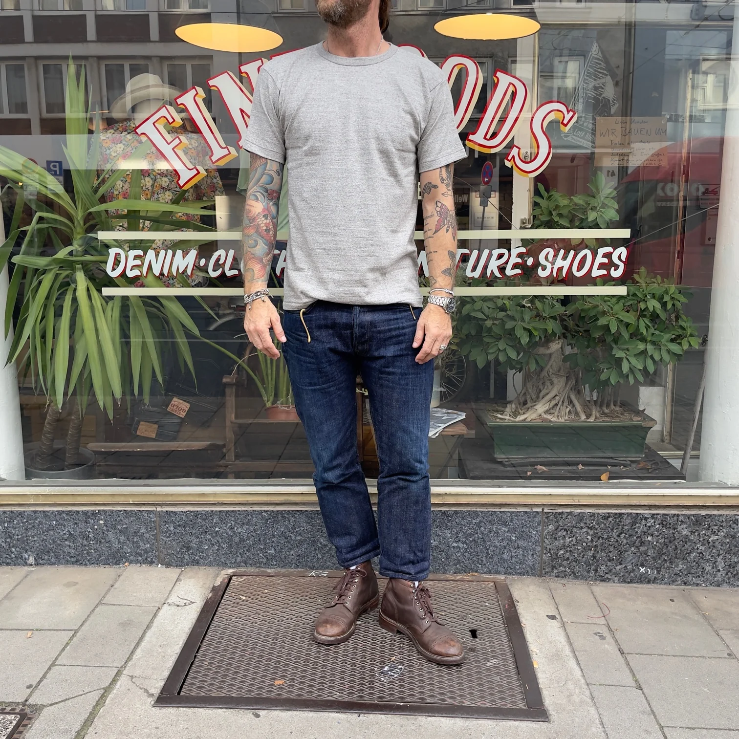 john gluckow by warehouse | jg-cs06 standard t-shirt heather grey - Image 3