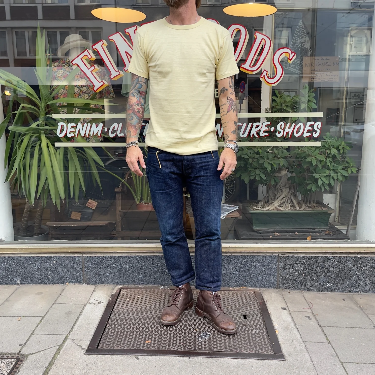 john gluckow by warehouse | jg-cs06 standard t-shirt yellow - Image 4