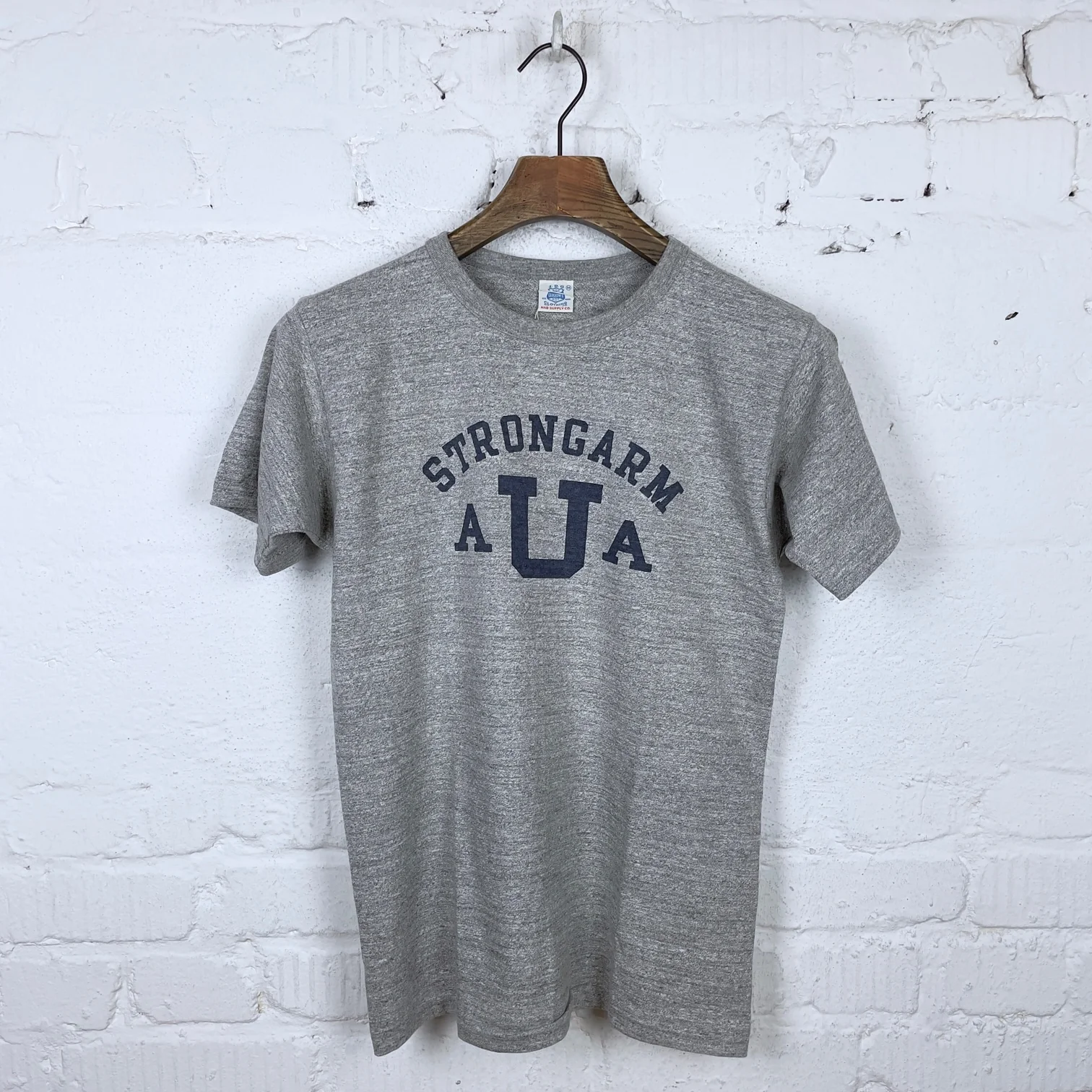 john gluckow by warehouse | jg-cs06 strongarm u athletic association t-shirt heather grey